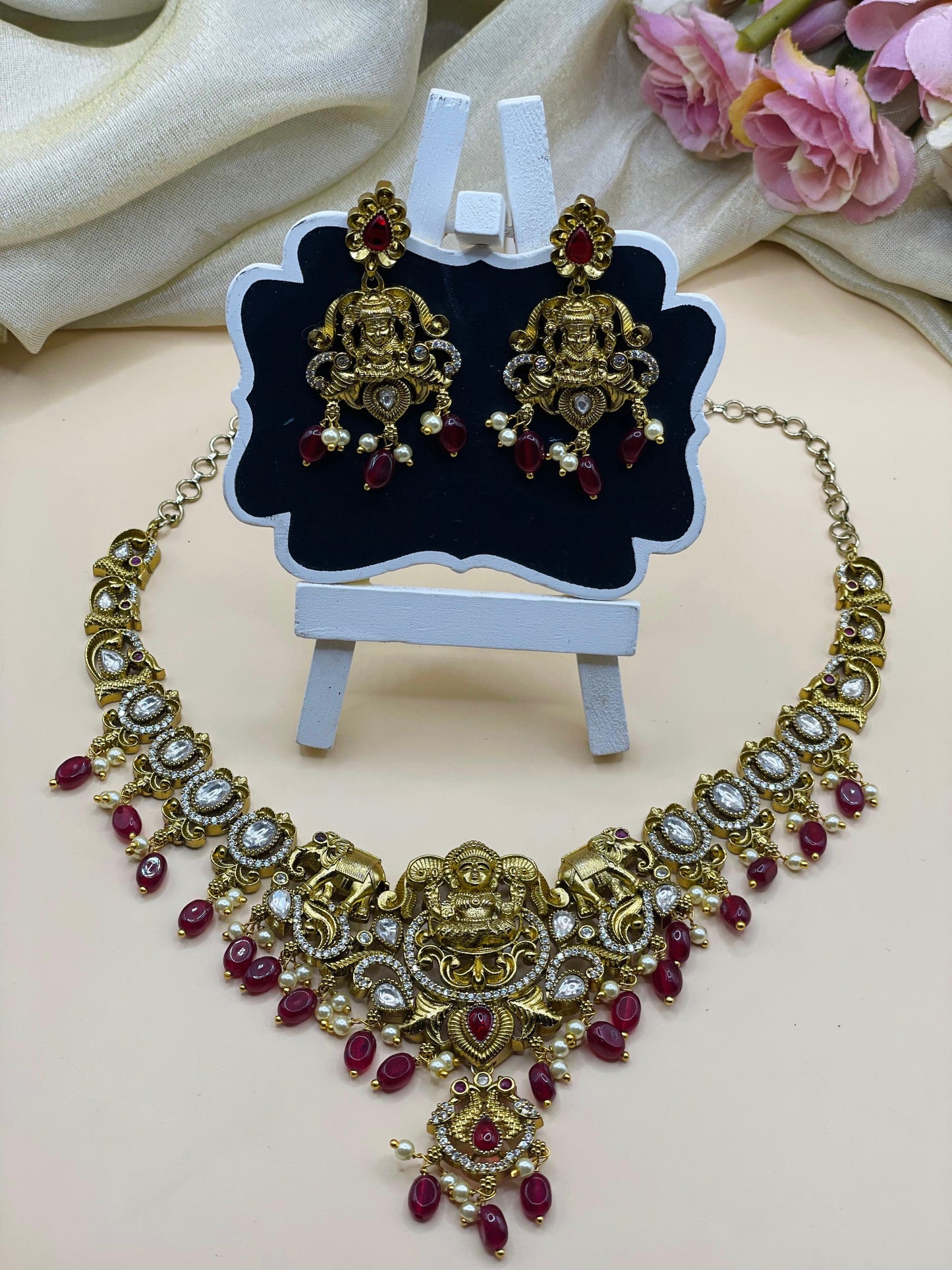 Lakshmi Temple Necklace Set
