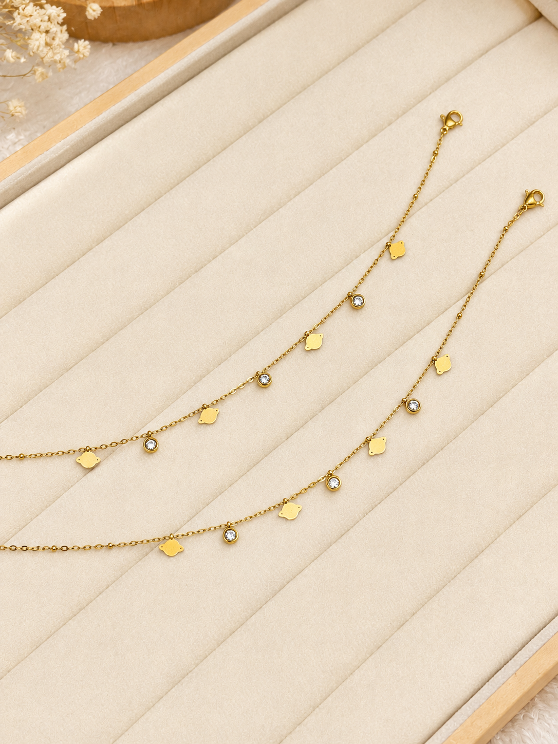 Clover Charm Anklet-A2