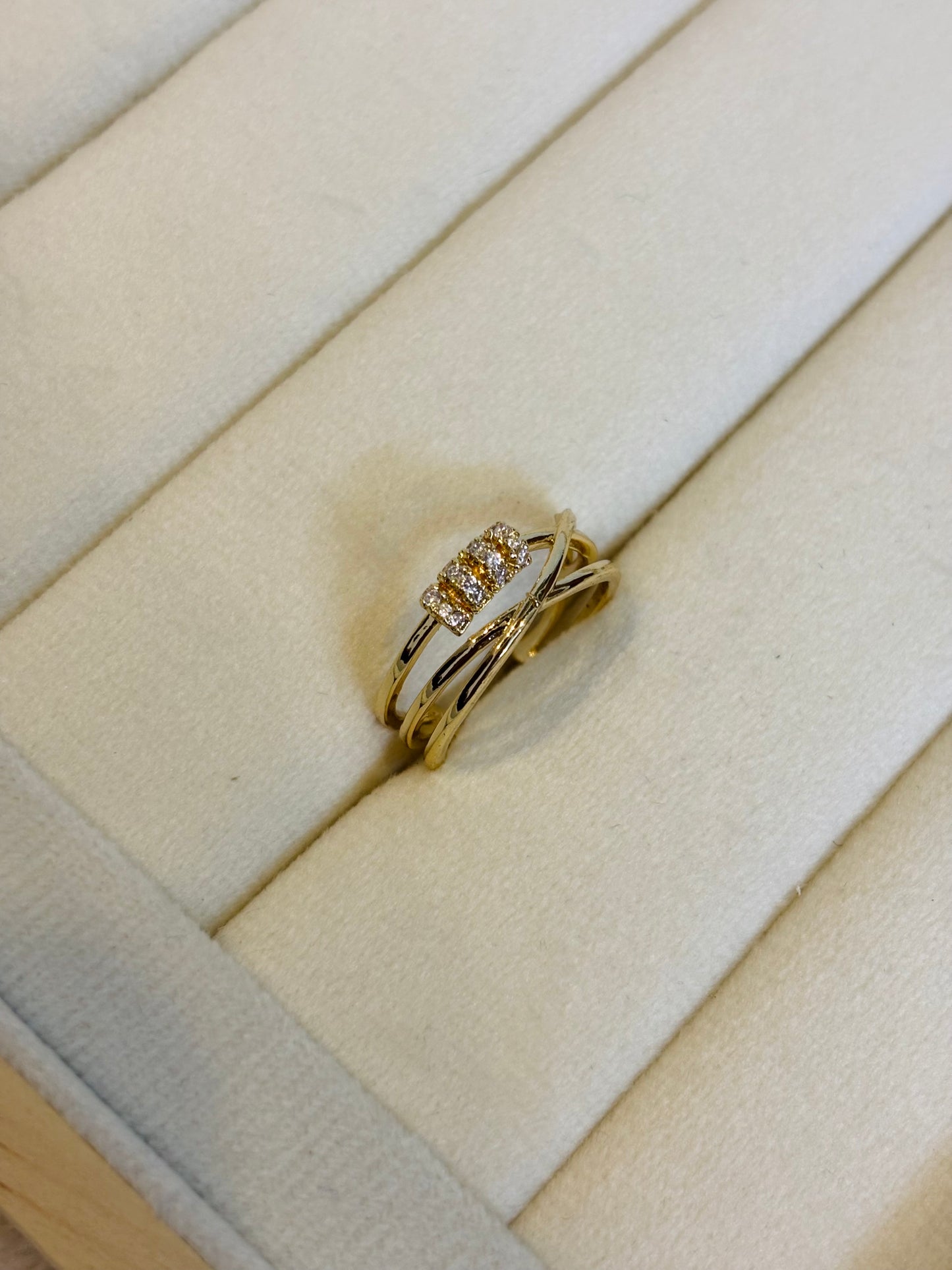 Crystal Harmony Adjustable Ring-R1