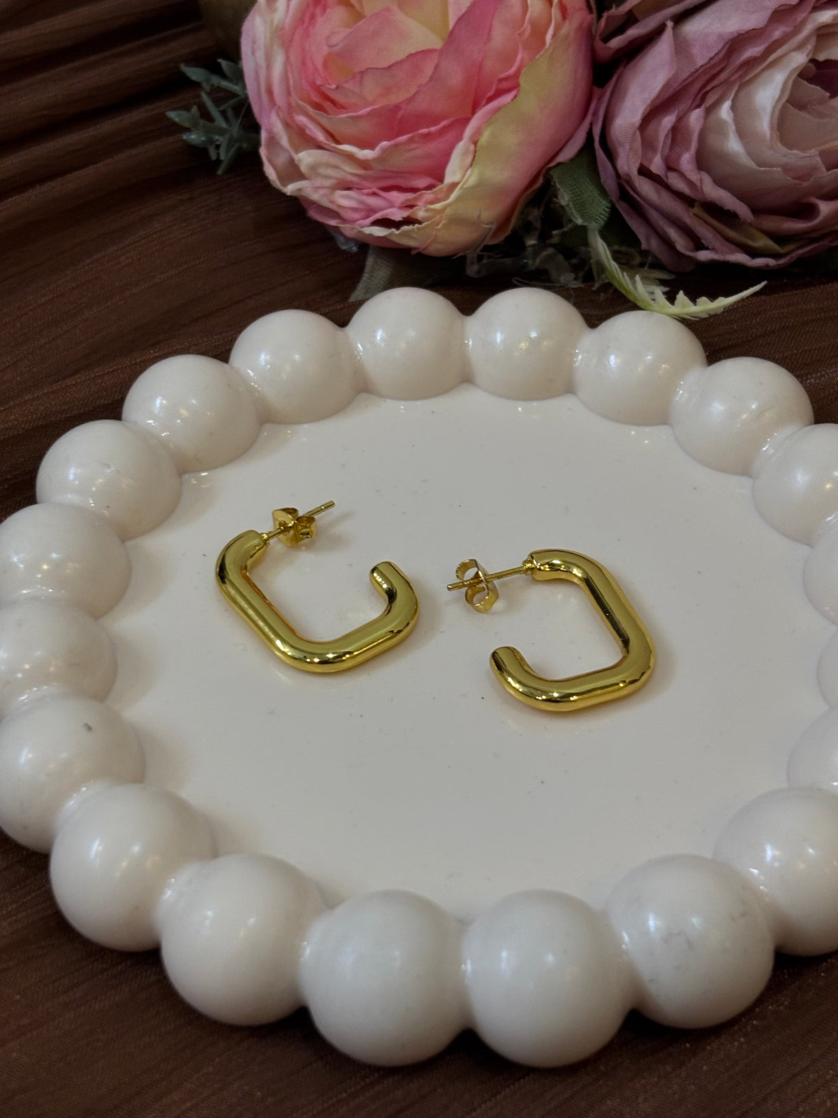 Geometric Square Hoop-E015