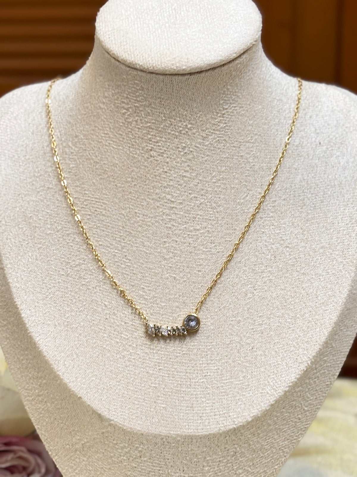 Celestial Sparkle Bar Necklace-C022