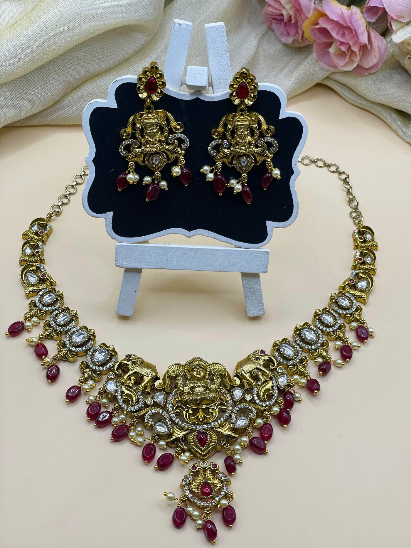 Lakshmi Temple Necklace Set
