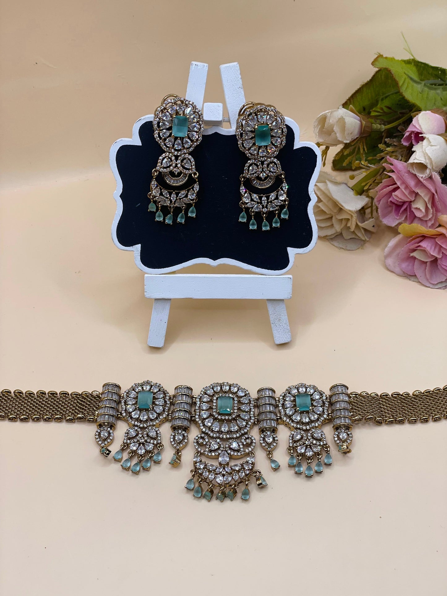 Mint Green AD Choker Set