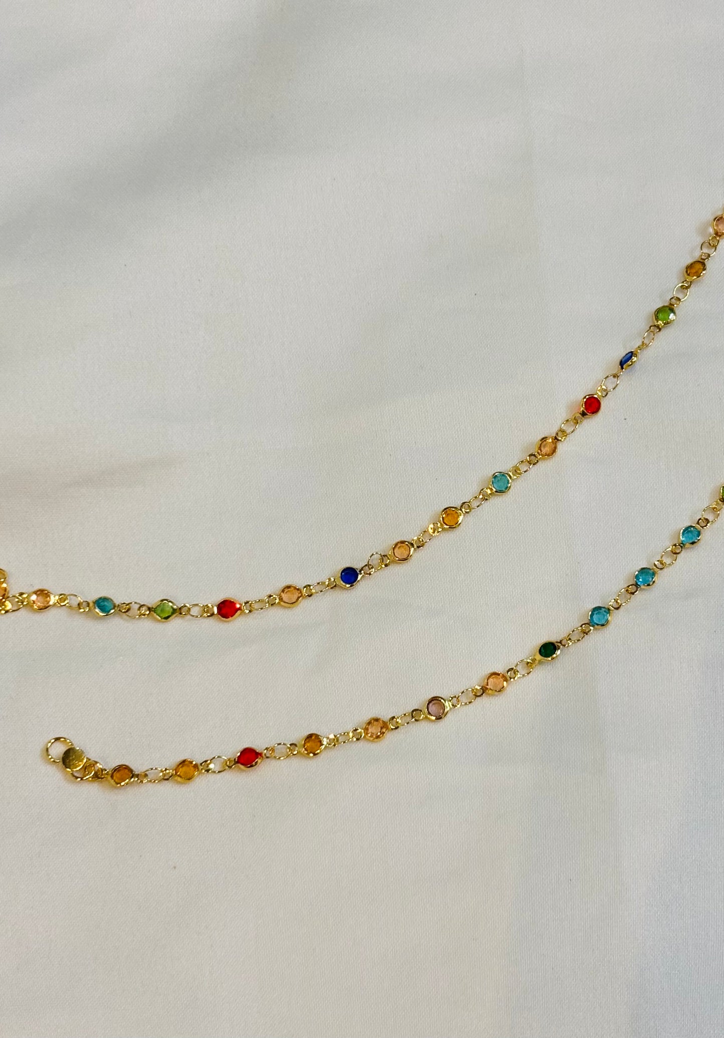 Rainbow Glow Anklet -A010