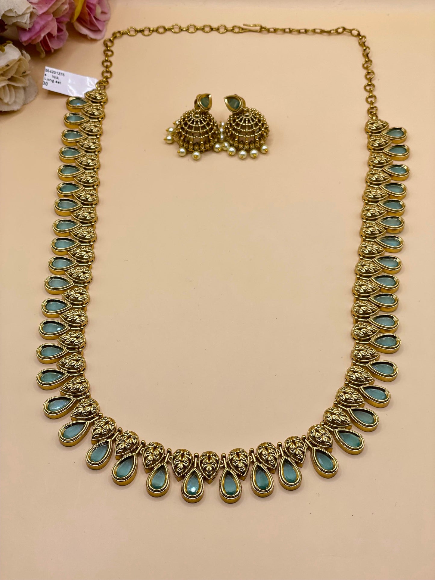 Aqua Teardrop Haram Set