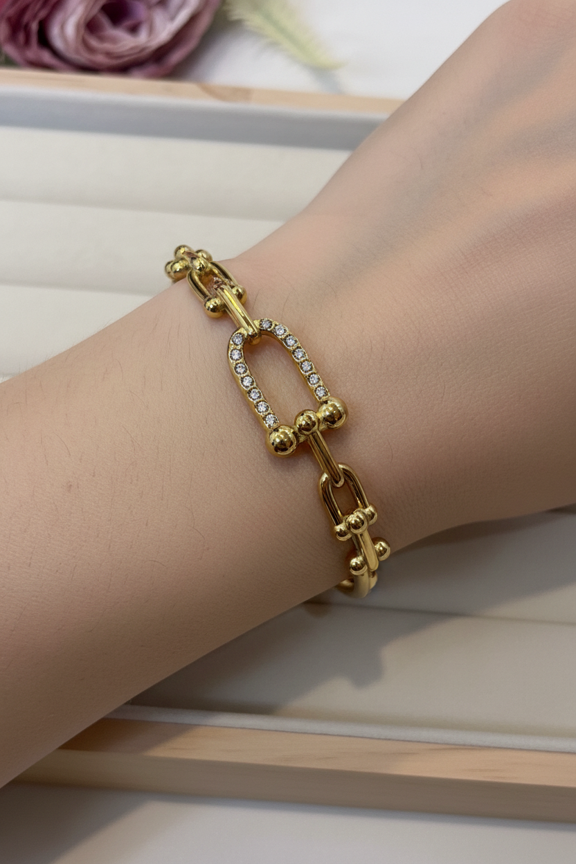 Crystal Link Bangle-B05