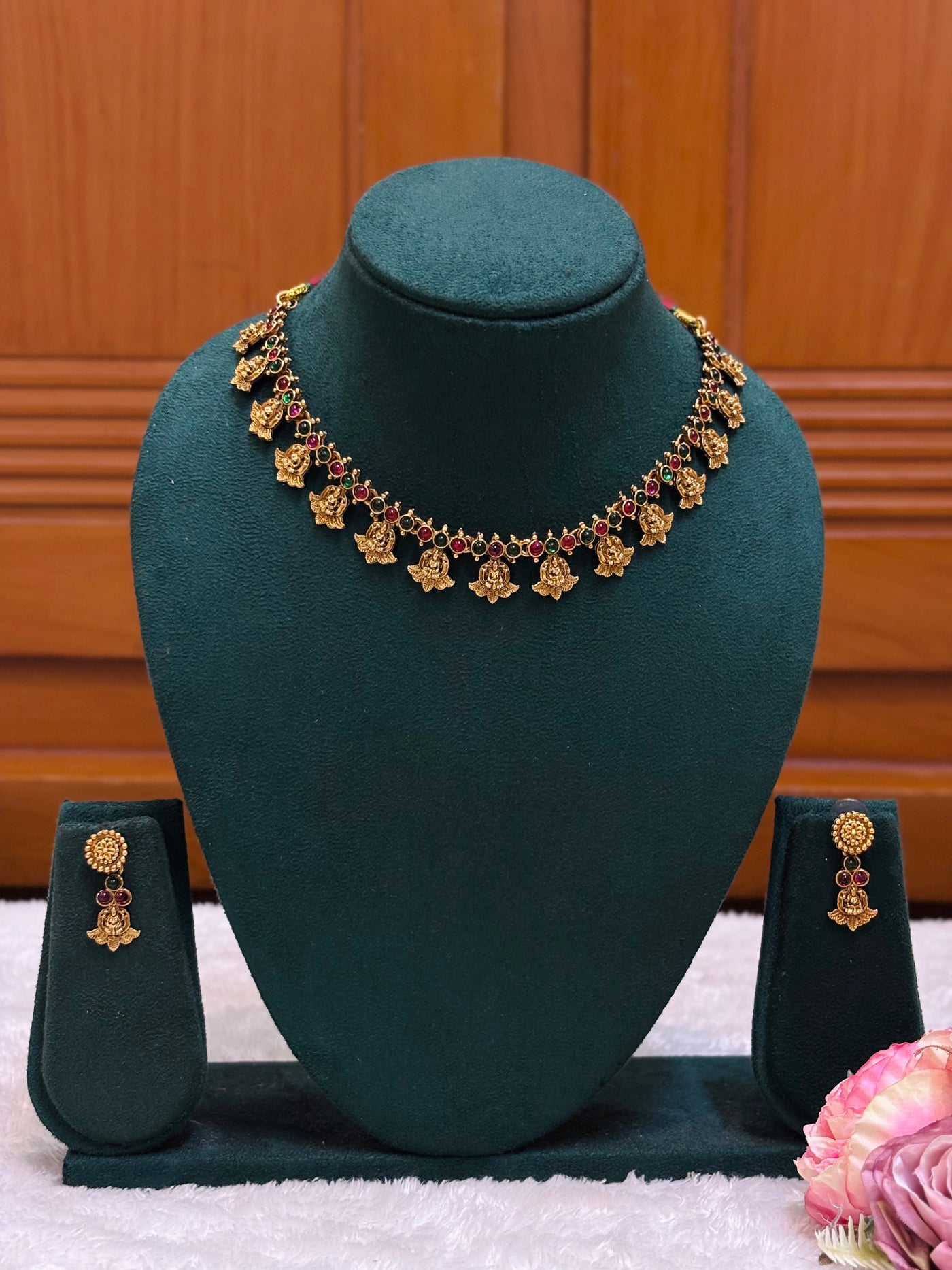 Lakshmi Ruby Green Choker-CH029