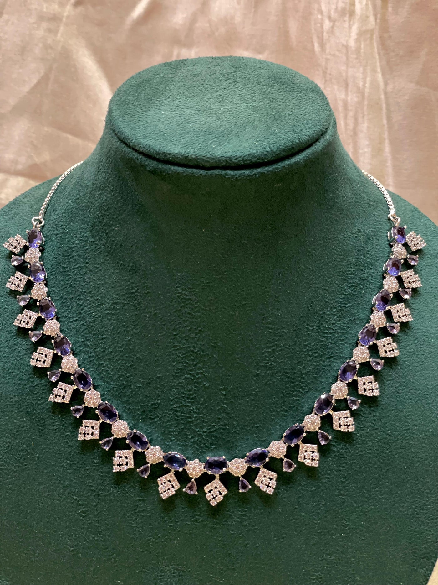 Blue Sapphire Diamond Set-AD005