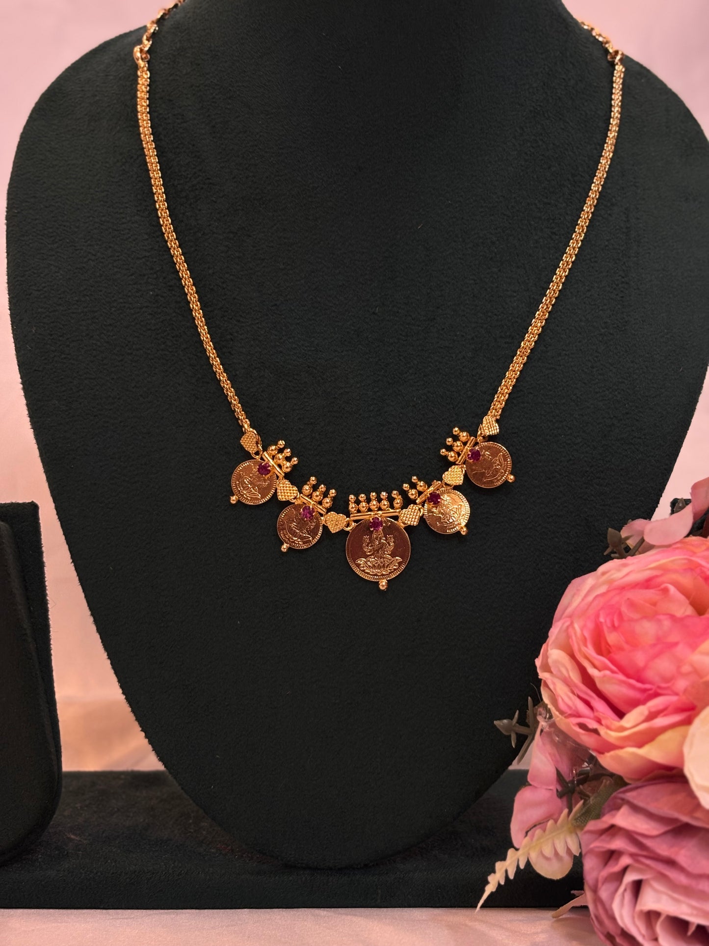 Gold Coin Charm Necklace