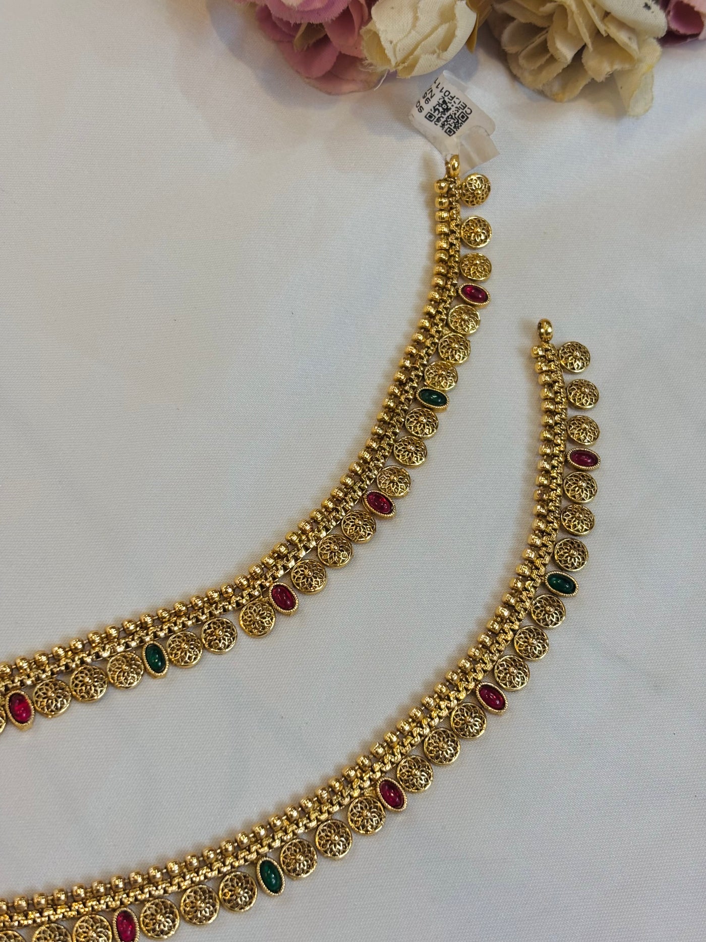 Antique Floral Anklets-A008