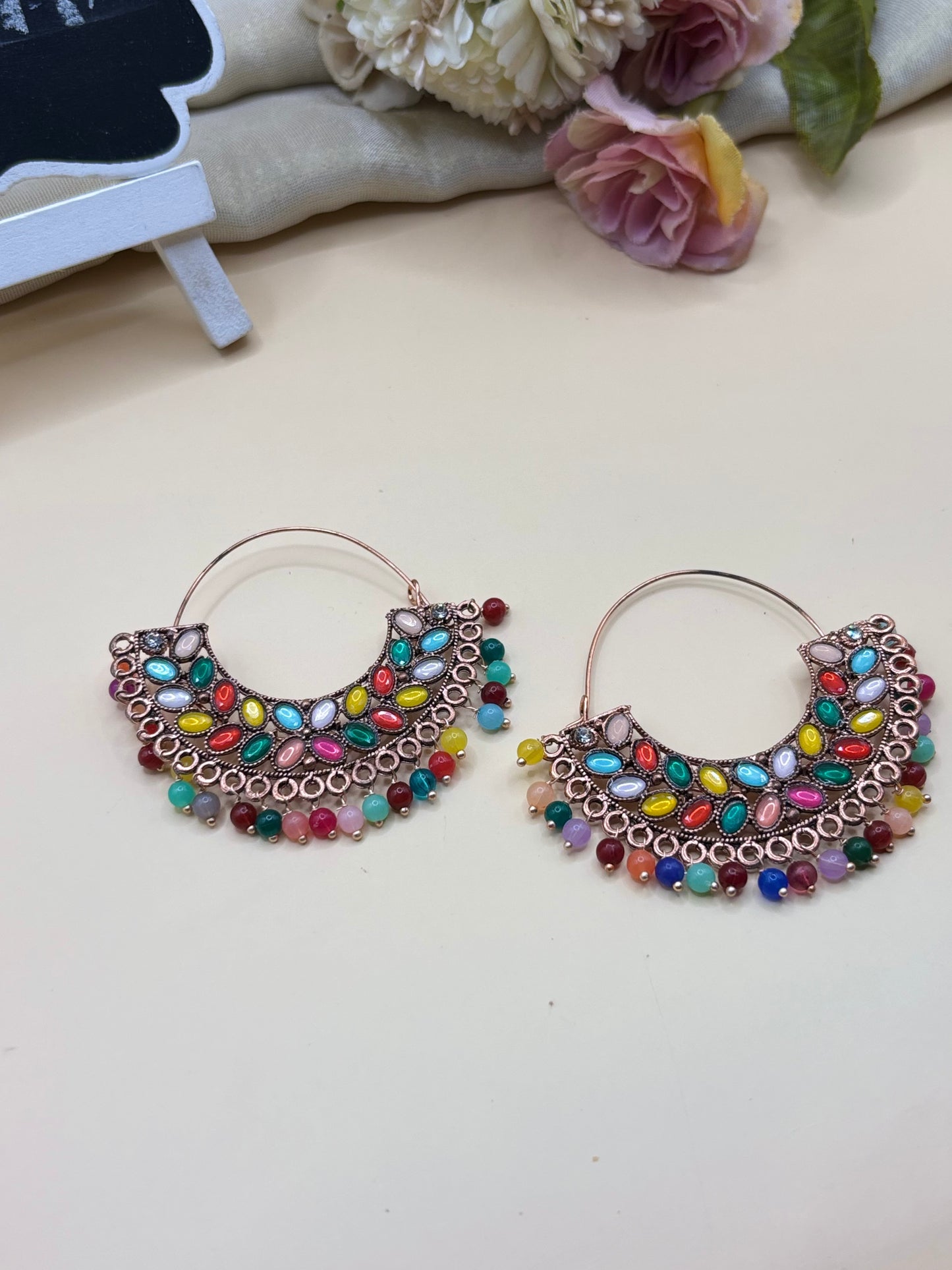 Rangoli Hoop Earrings