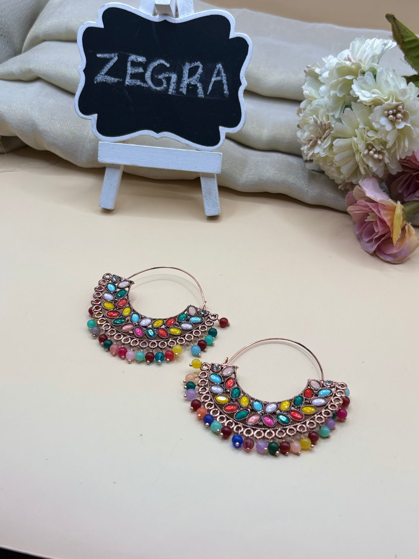 Rangoli Hoop Earrings
