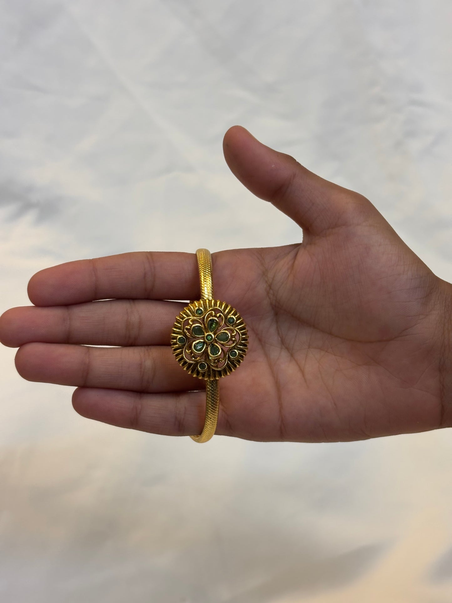 Floral Glow Adjustable Bangle-B02