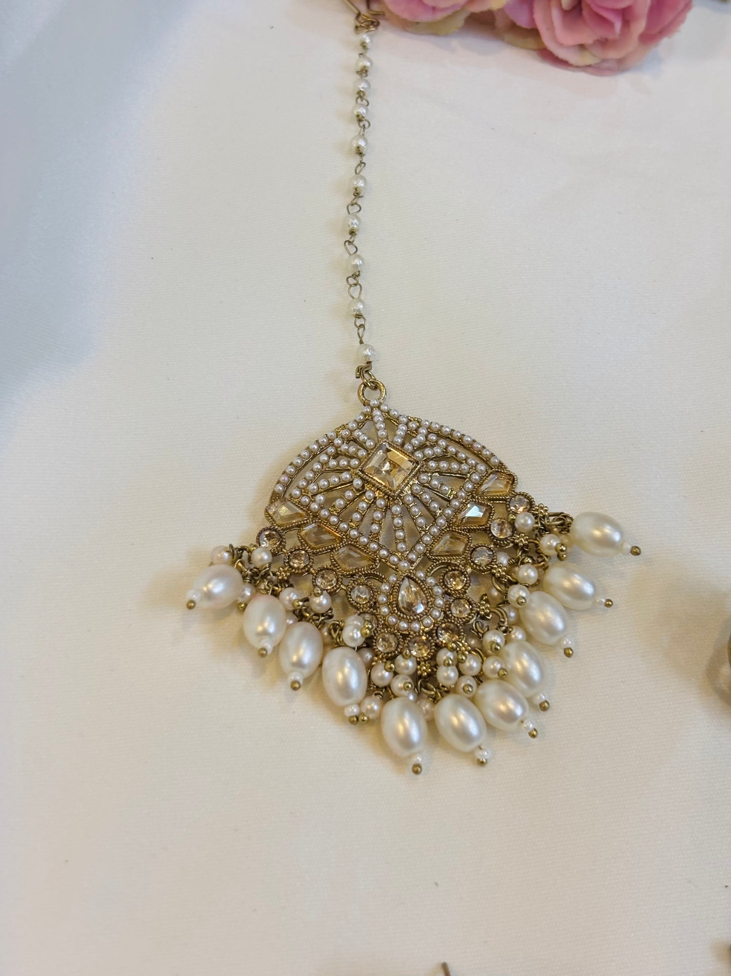 Pearl Drop Kundan Bridal Set