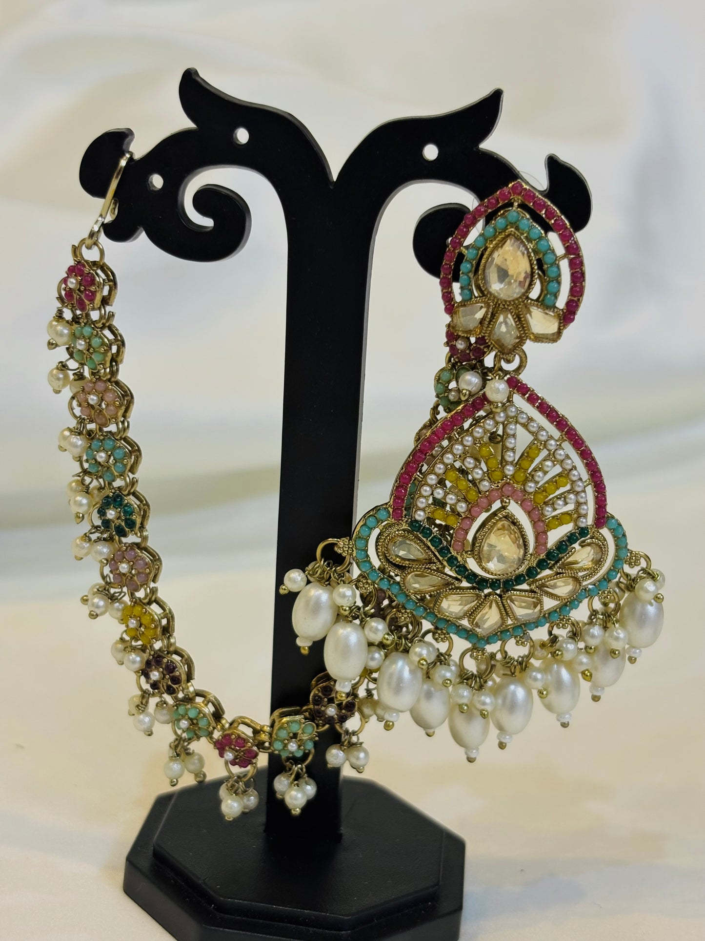 Multicolor Kundan Pearl Bridal Set