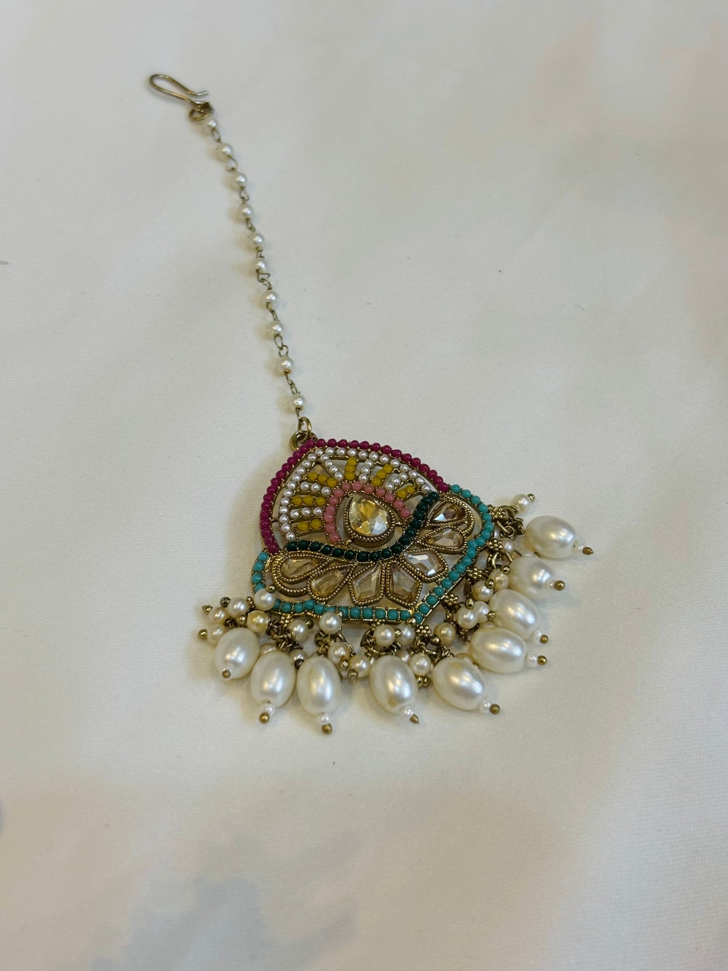 Multicolor Kundan Pearl Bridal Set
