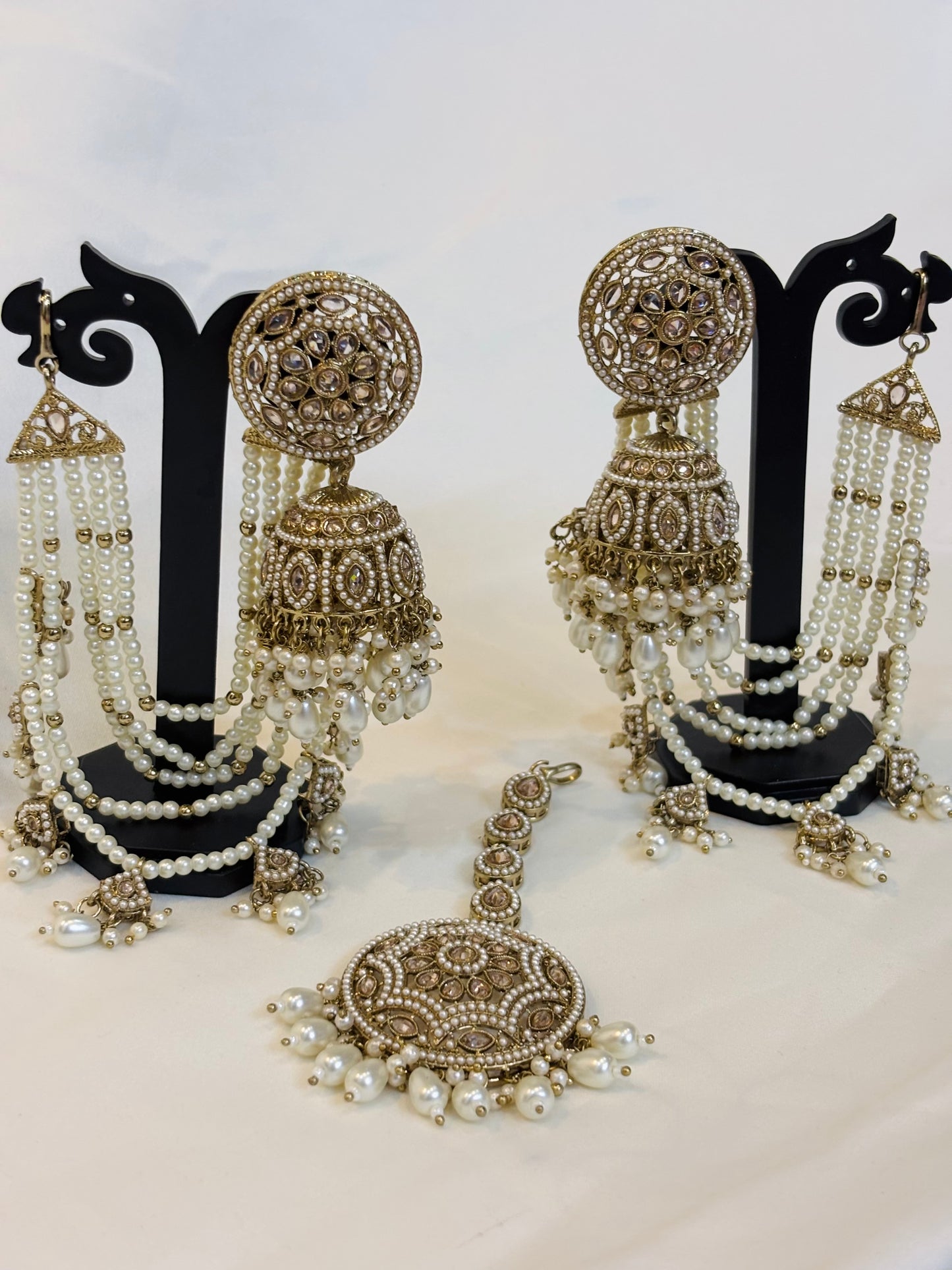 Royal Pearl Kundan Jhumka-E4
