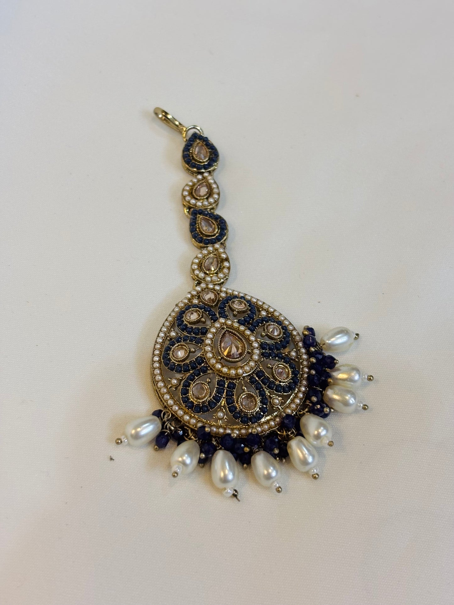 Royal Blue Kundan Pearl Bridal Set-E4