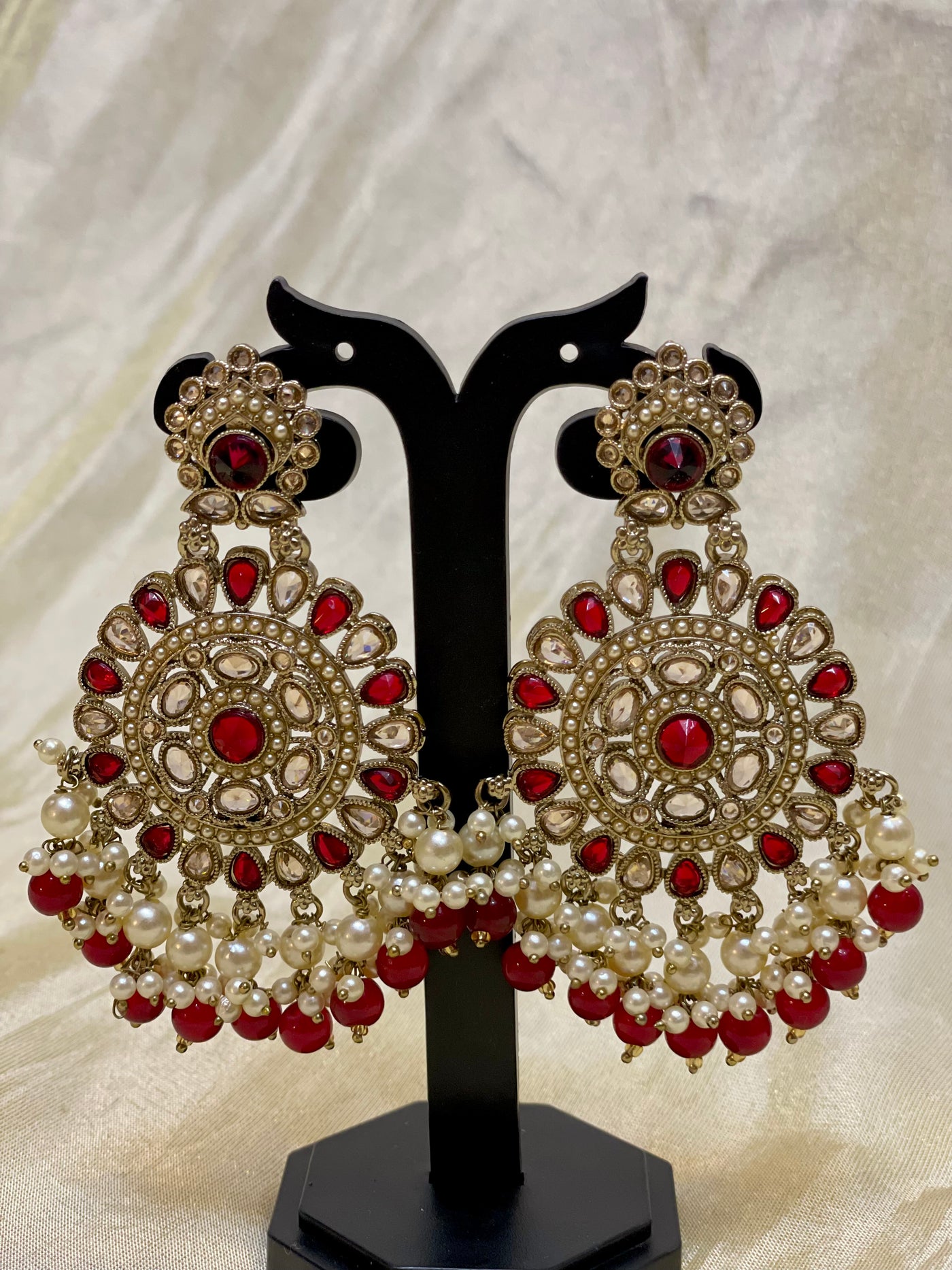 Ruby pearl chandbalis -E002(04)