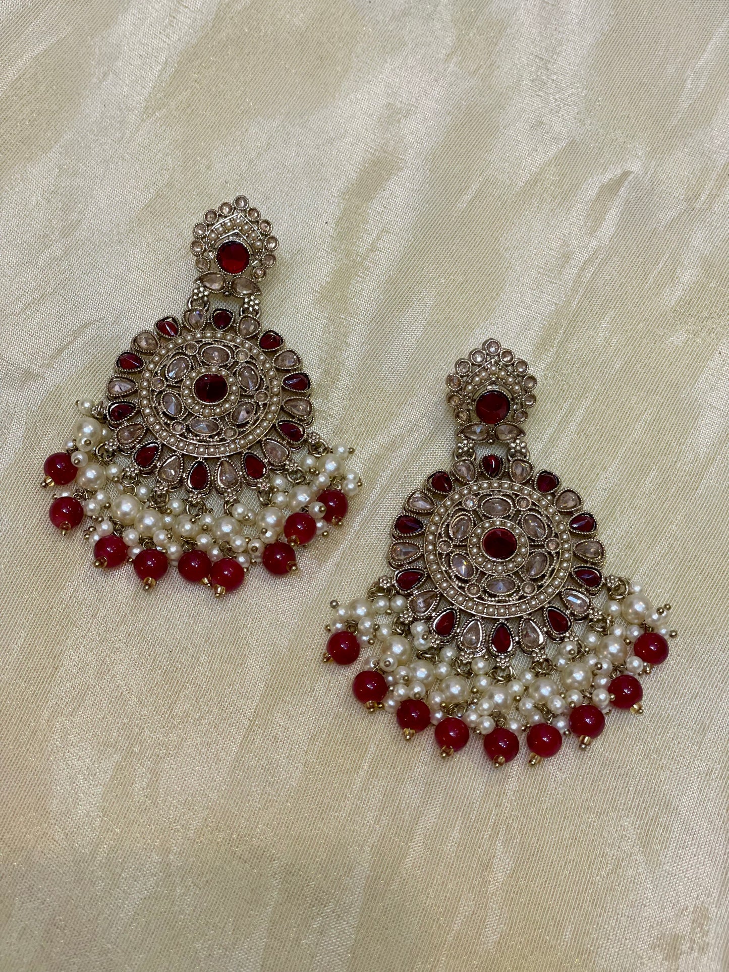 Ruby pearl chandbalis -E002(04)