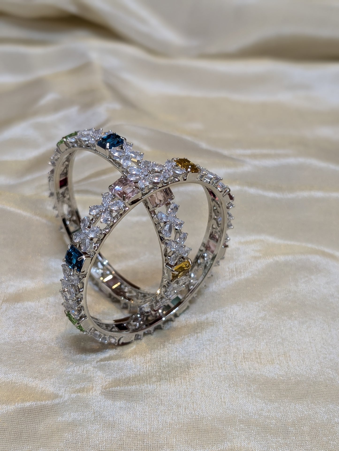 Celesta Multi-Gem Bangles- B009