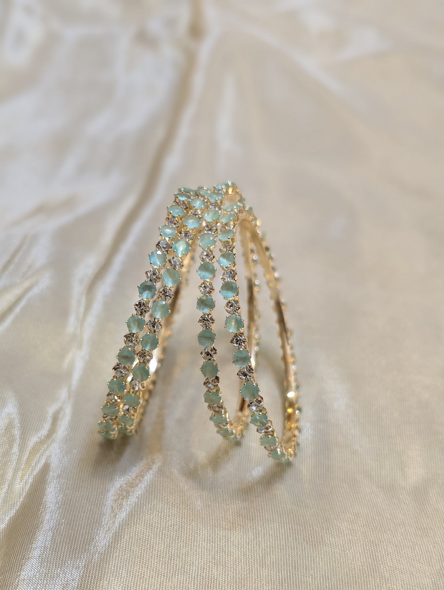 Aqua Glimmer Bangles - B006 (1)