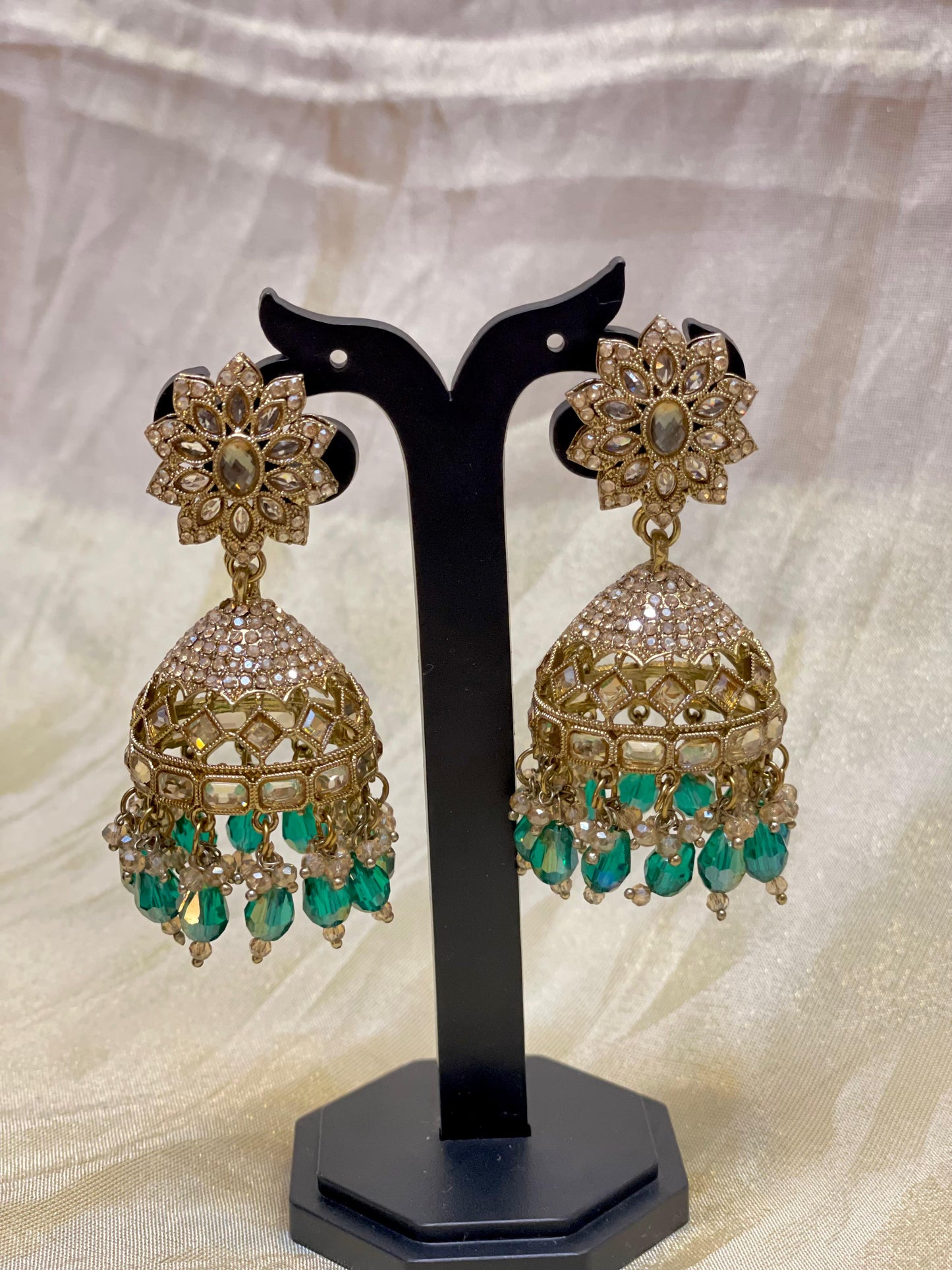 Emerald Glow Jhumkas-E008(01)