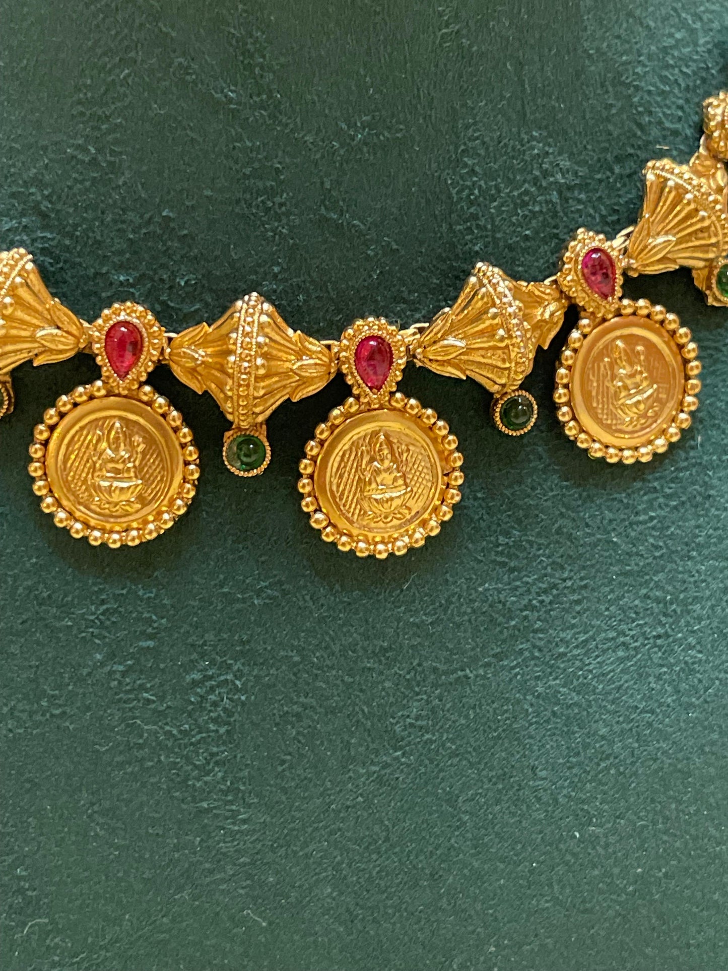 Lakshmi Temple Coin Necklace Set-CH007(01)