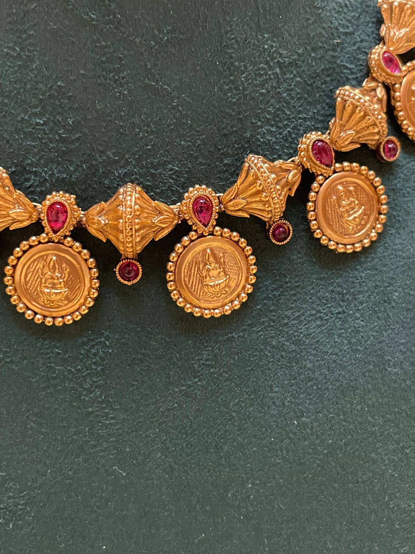 Lakshmi Temple Coin Necklace Set-CH007(02)