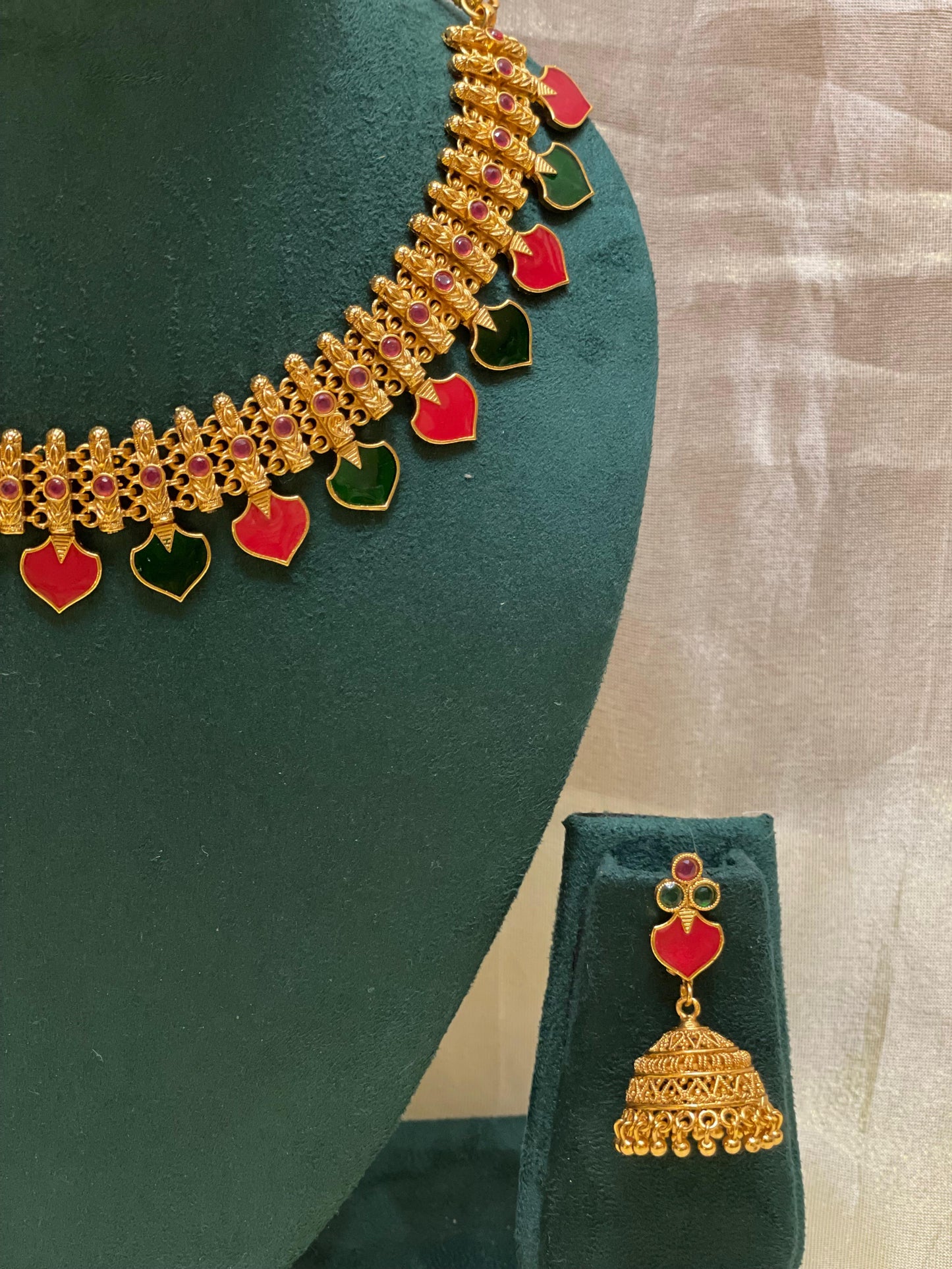 Leaf Necklace Set-N017(02)