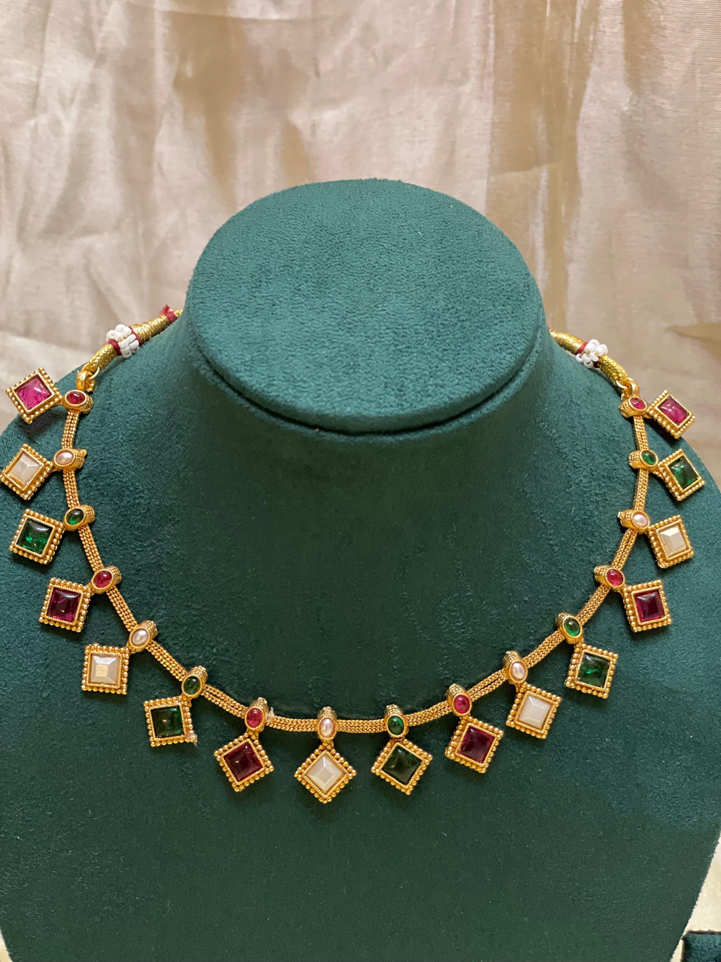 Regal Mosaic Necklace Set-N015(01)