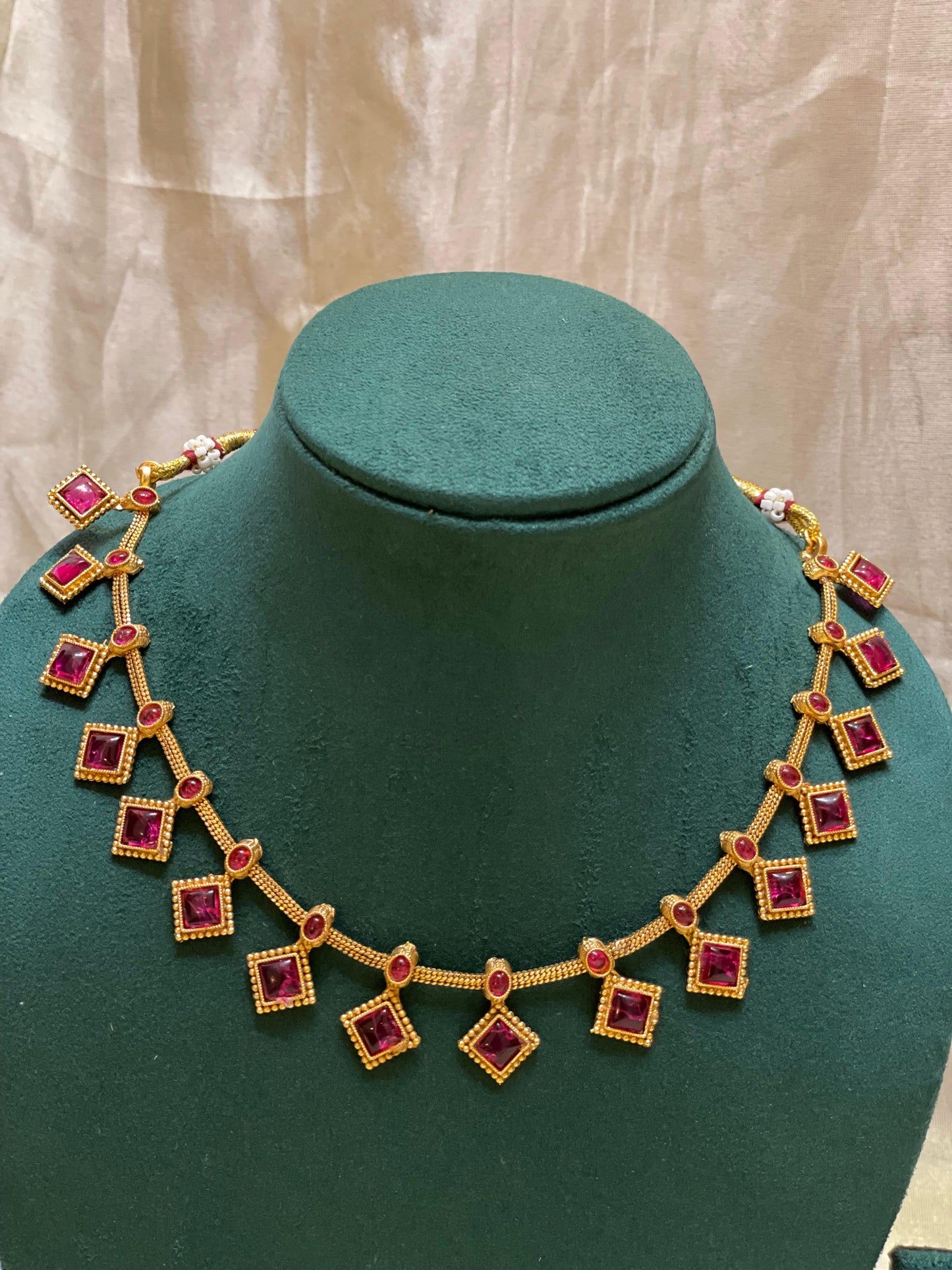 Ruby Radiance Necklace Set-N015(02)
