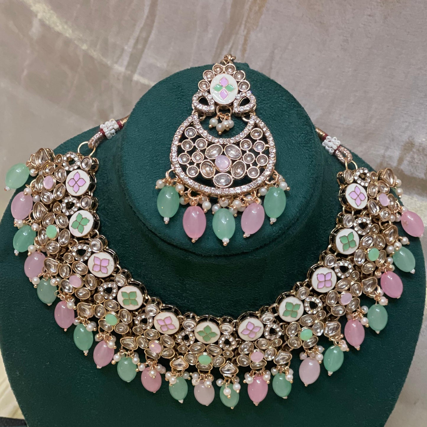Pastel Kundan Bridal Set-BR003