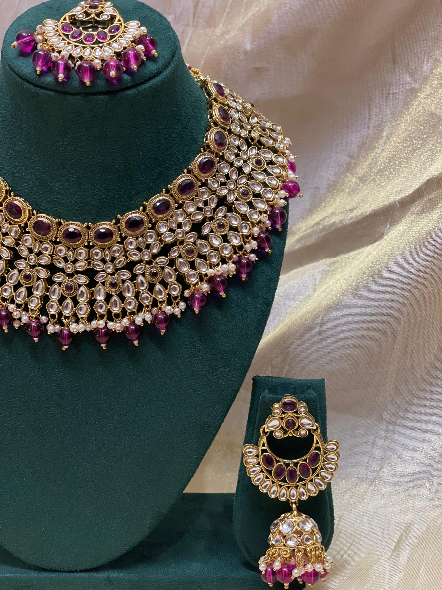 Royal Ruby Kundan Bridal Set-BR005(01)