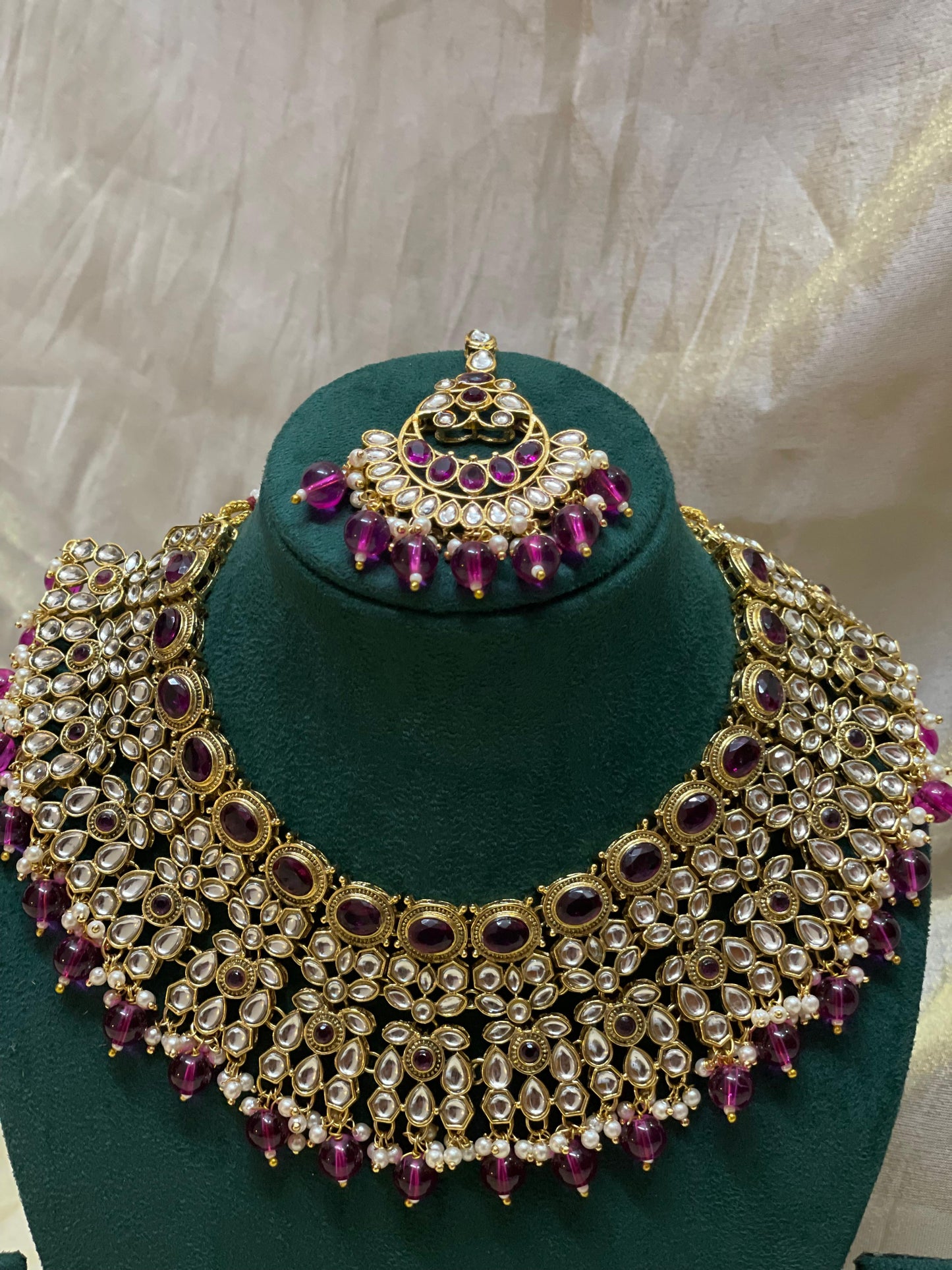 Royal Ruby Kundan Bridal Set-BR005(01)