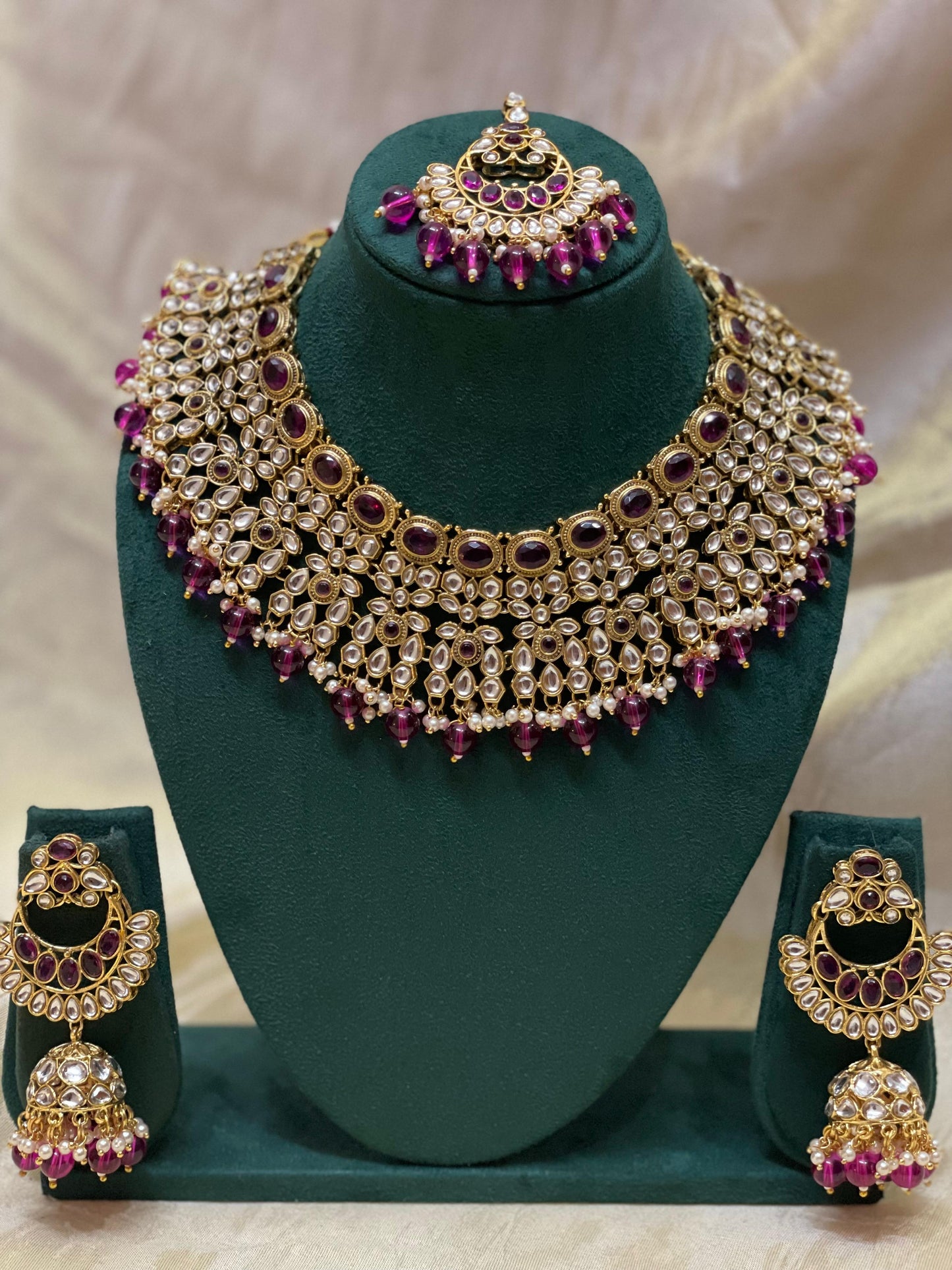 Royal Ruby Kundan Bridal Set-BR005(01)