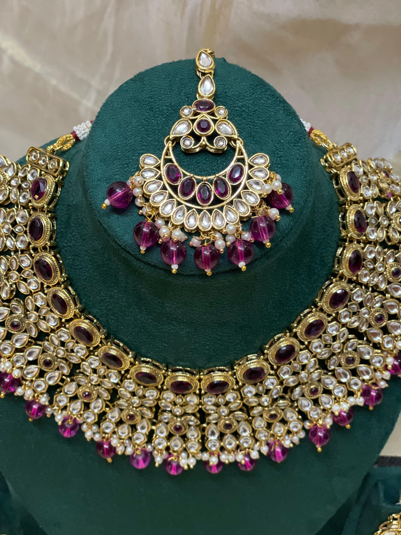 Royal Ruby Kundan Bridal Set-BR005(01)