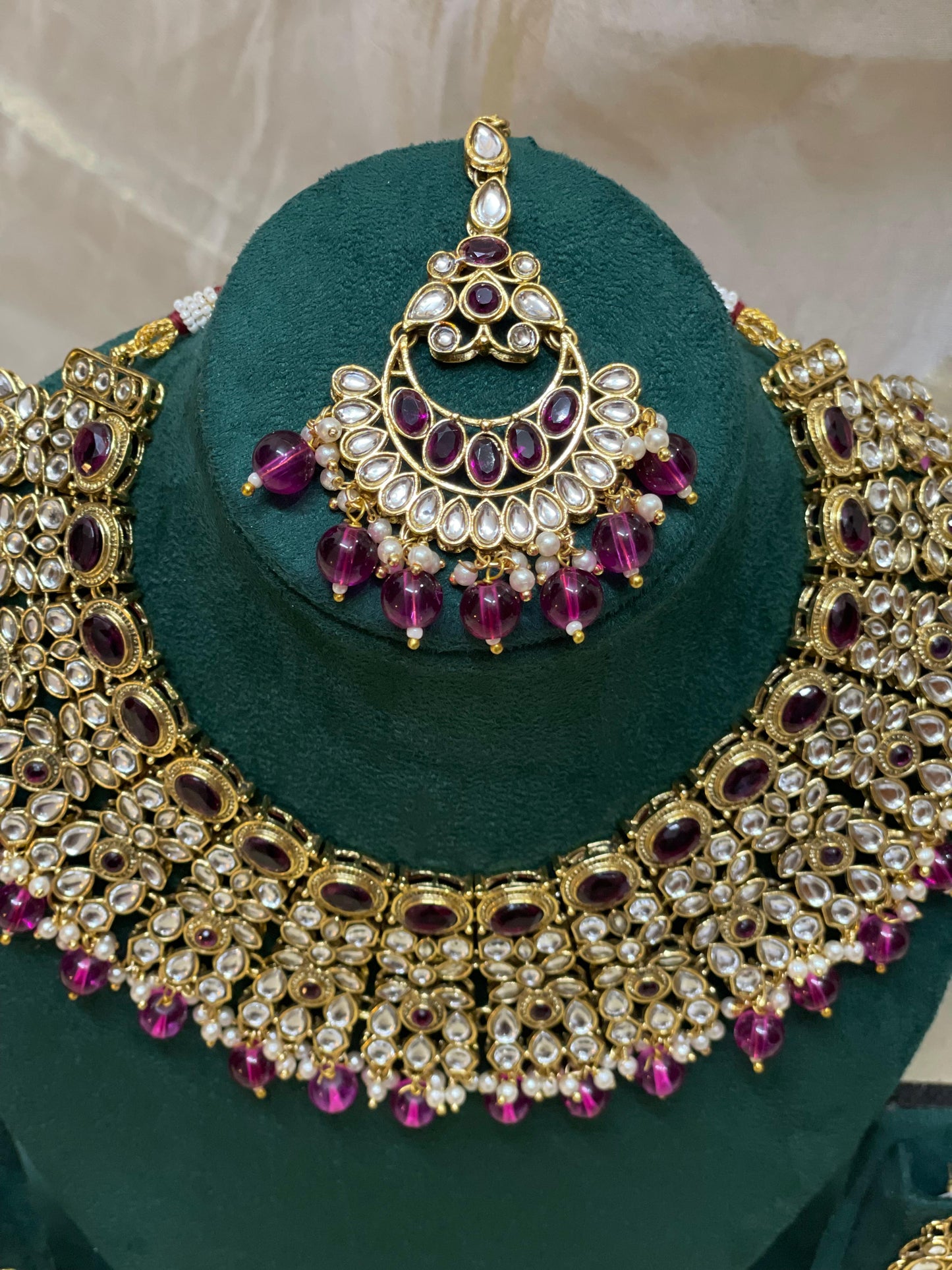 Royal Ruby Kundan Bridal Set-BR005(01)