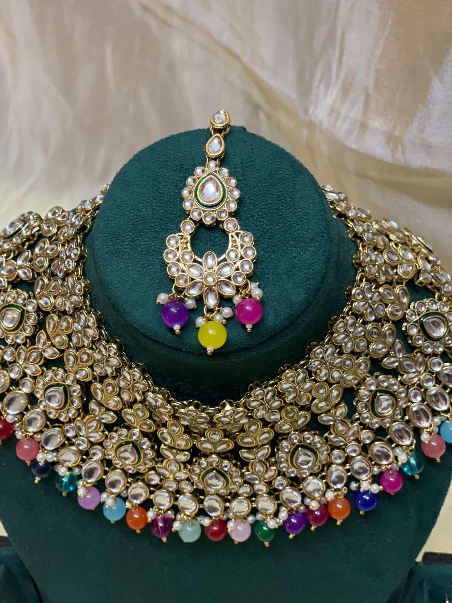 Rainbow Polki Kundan Choker Set -BR007(01)