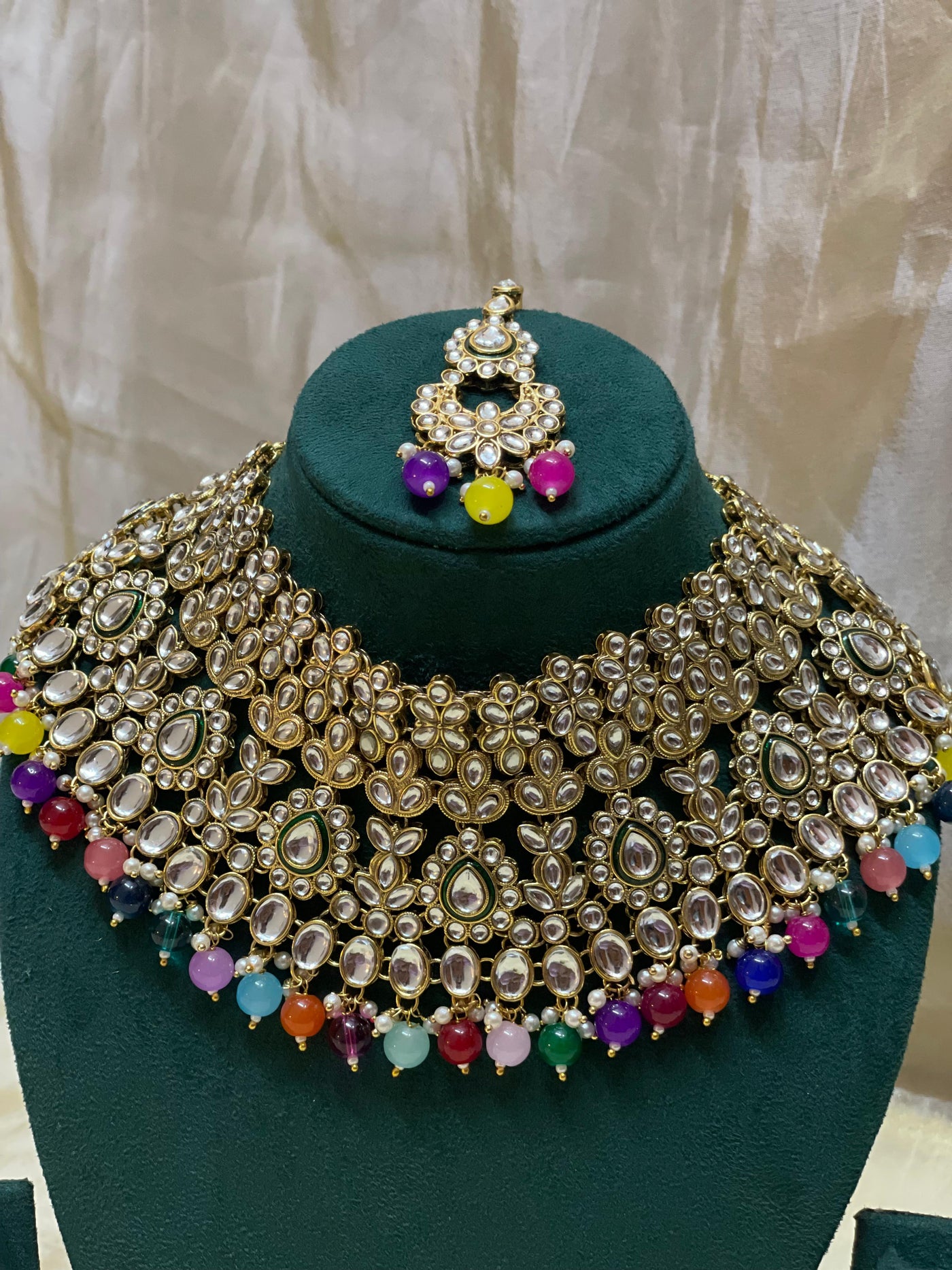 Rainbow Polki Kundan Choker Set -BR007(01)