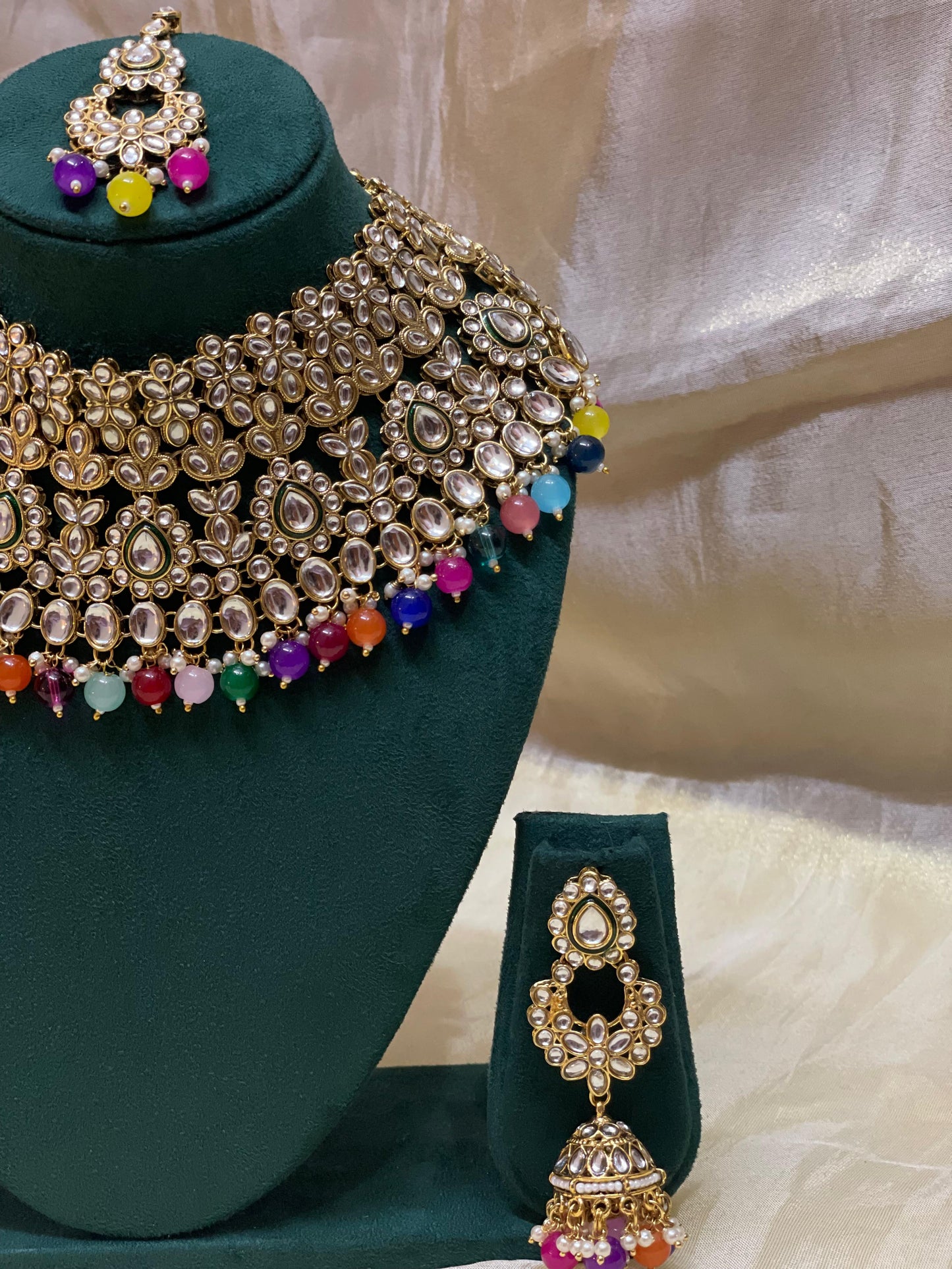 Rainbow Polki Kundan Choker Set -BR007(01)