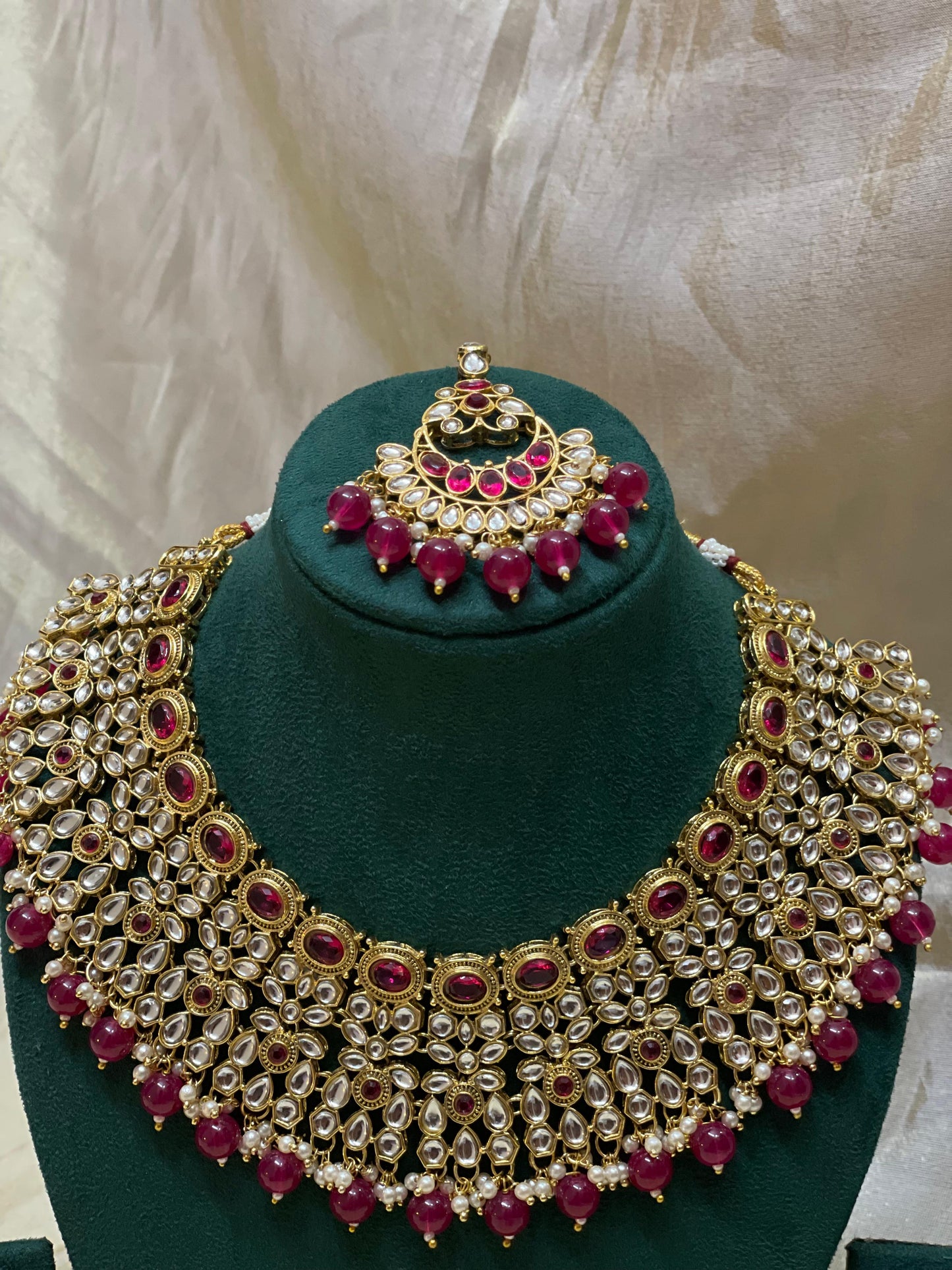 Classic Pink Kundan Bridal Set-BR005(02)