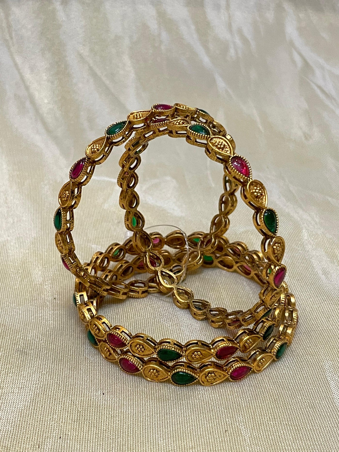 Temple-Inspired Meenakari Bangles-B023