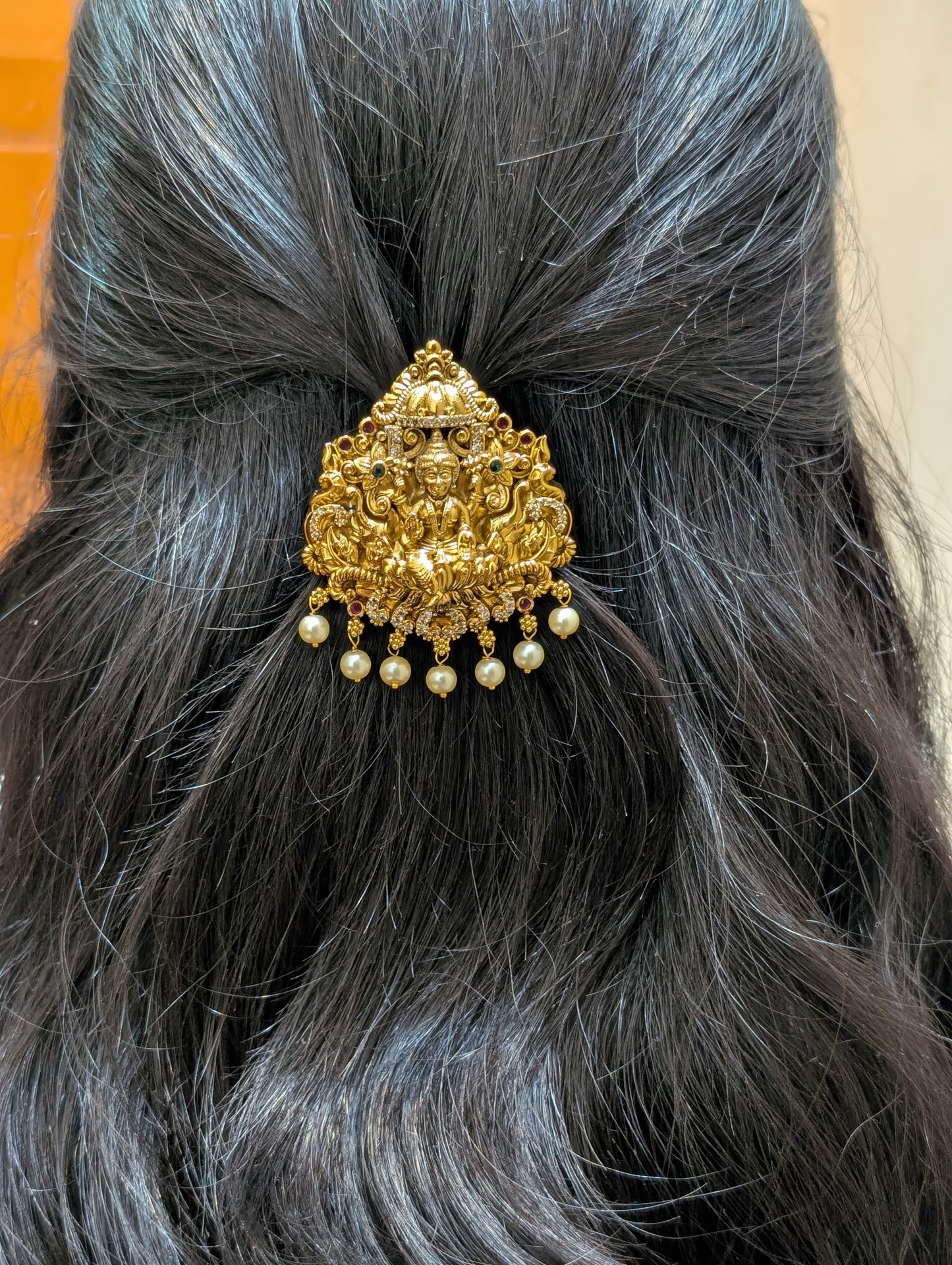 Divine Lakshmi Temple Hair Brooch-H003