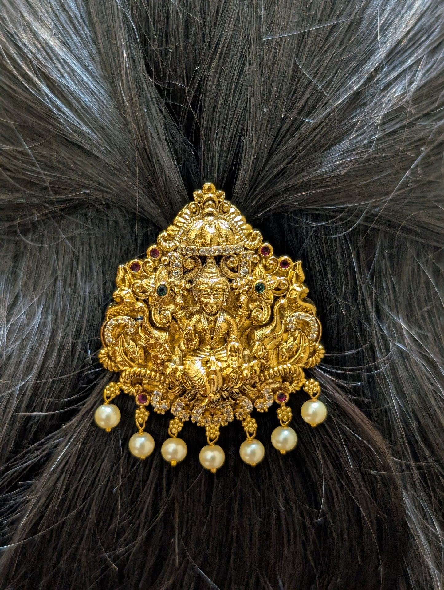 Divine Lakshmi Temple Hair Brooch-H003