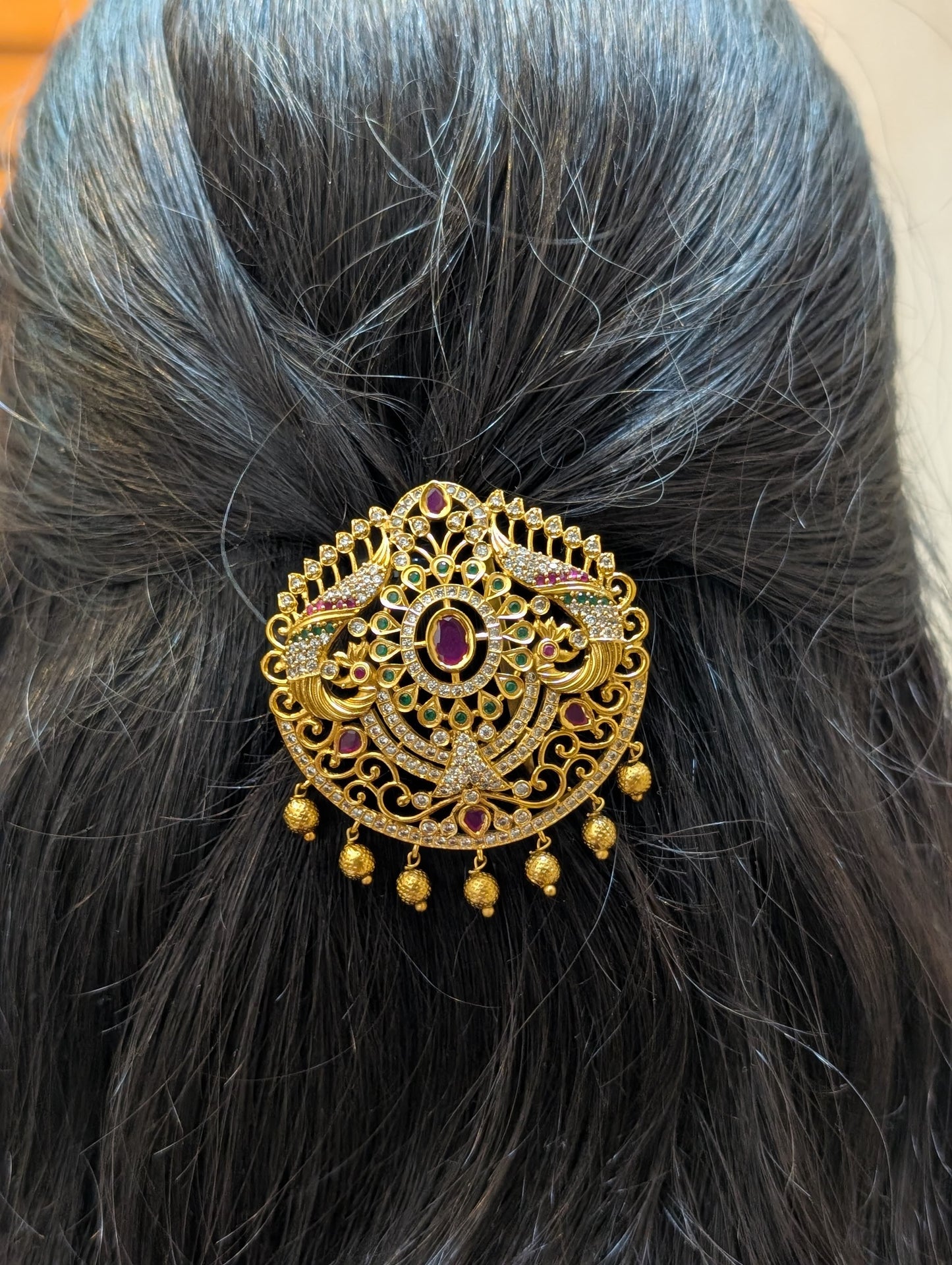 Royal Radiance Antique Hair Brooch -H004