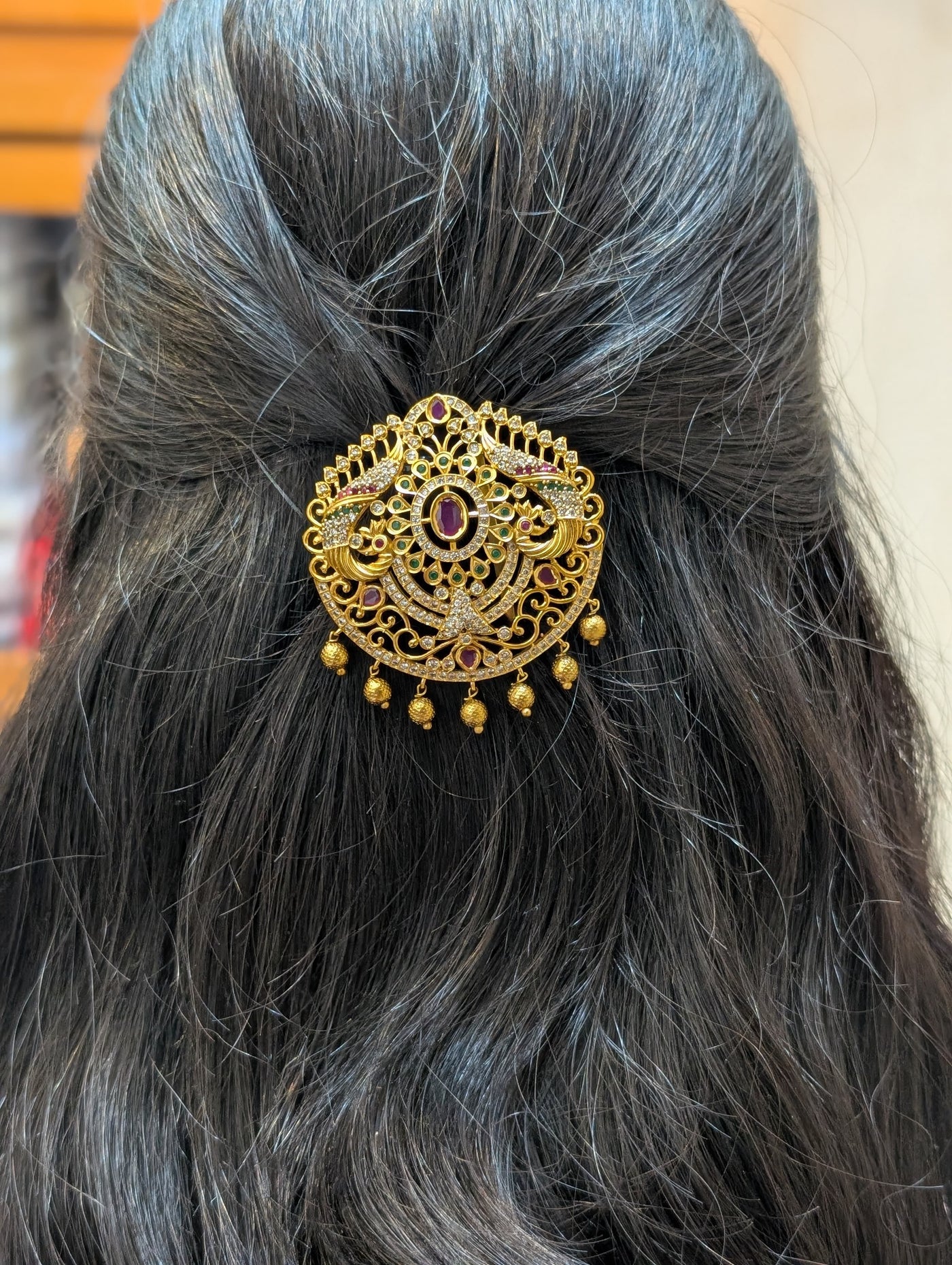 Royal Radiance Antique Hair Brooch -H004