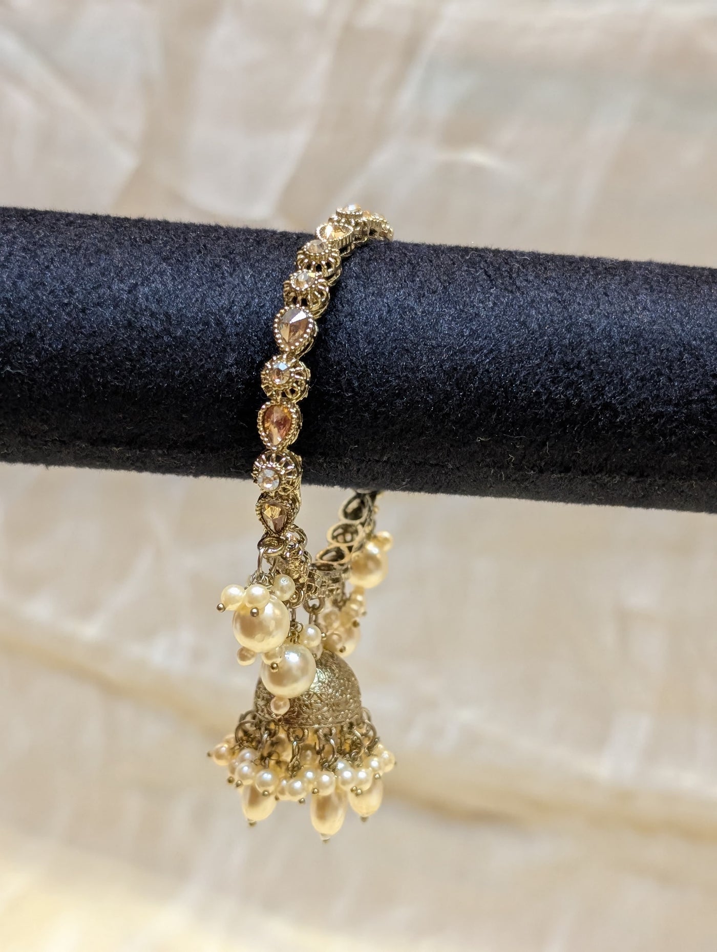 Pearl Drop Jhumka Bangles Set-B025(01)