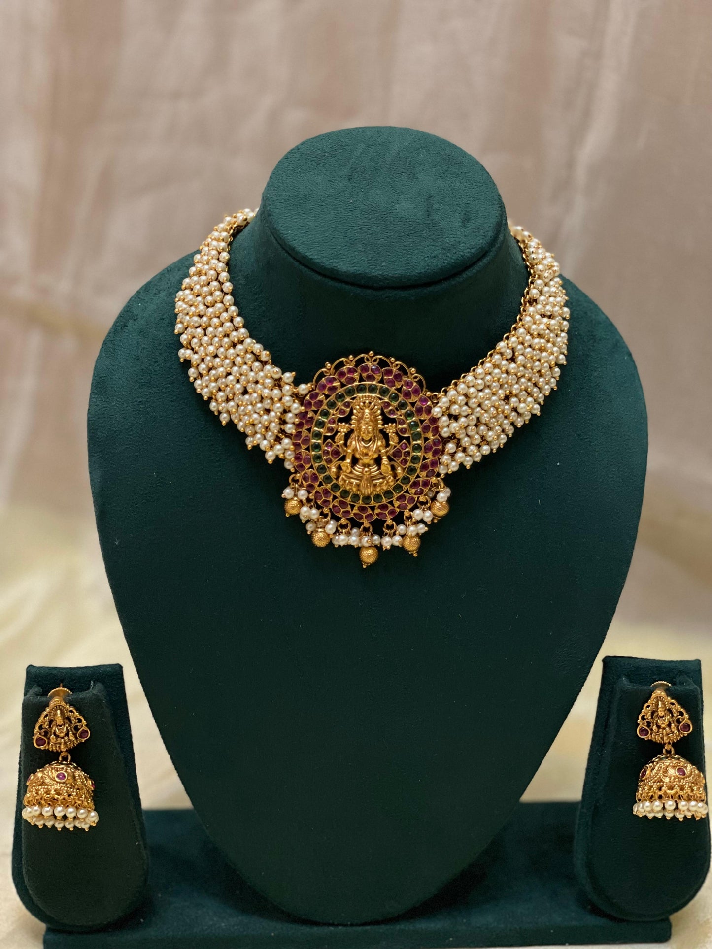 Divine Lakshmi Pearl Choker-T007