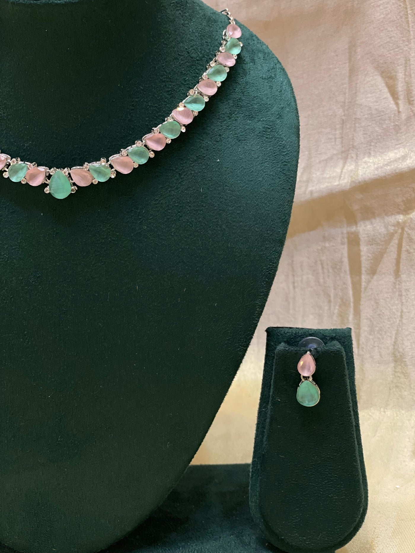 Blush Garden Choker Set-AD16(02)